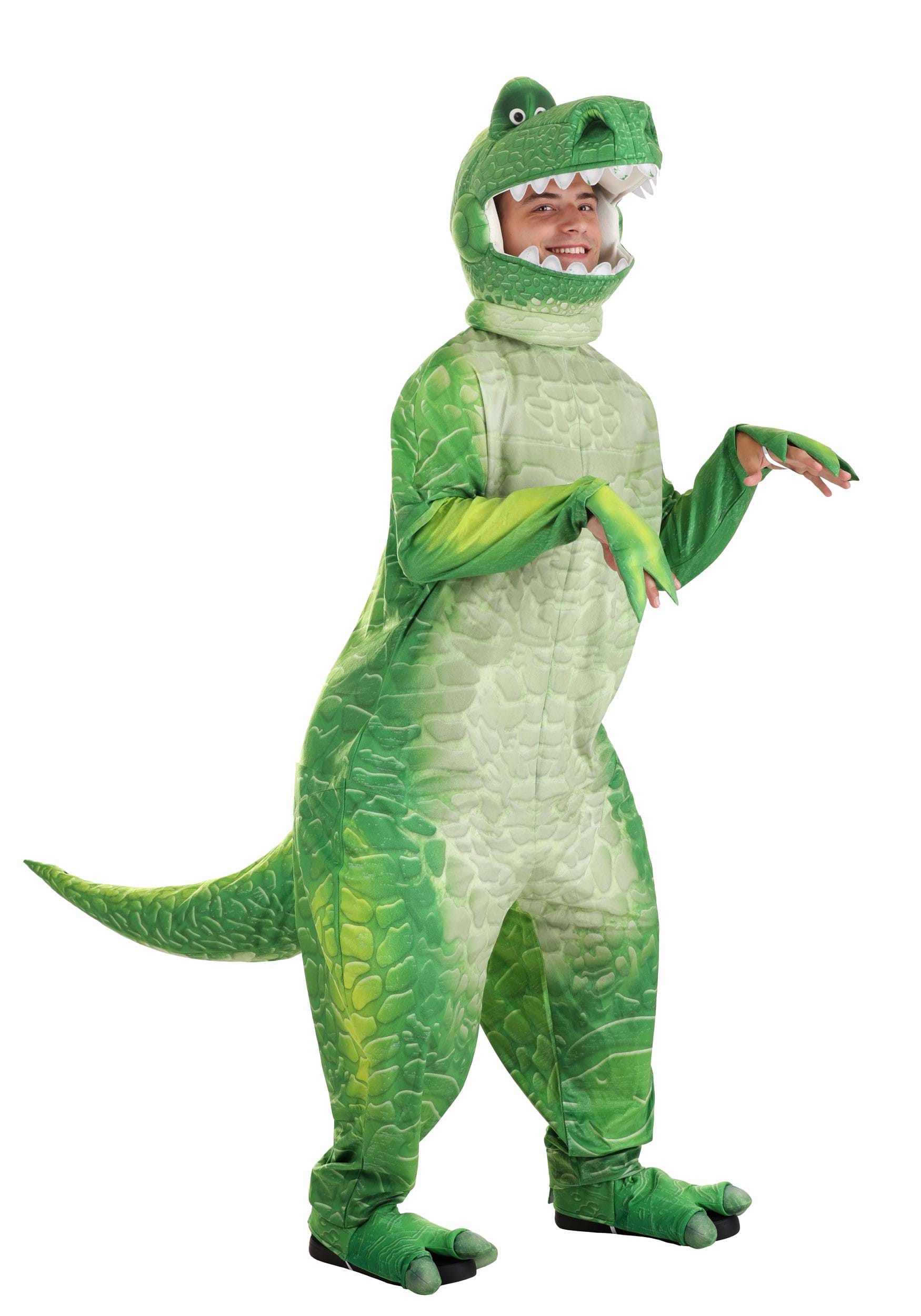 Photos - Fancy Dress Deluxe FUN Costumes  Toy Story Rex Costume for Adults | Pixar Costumes Gree 