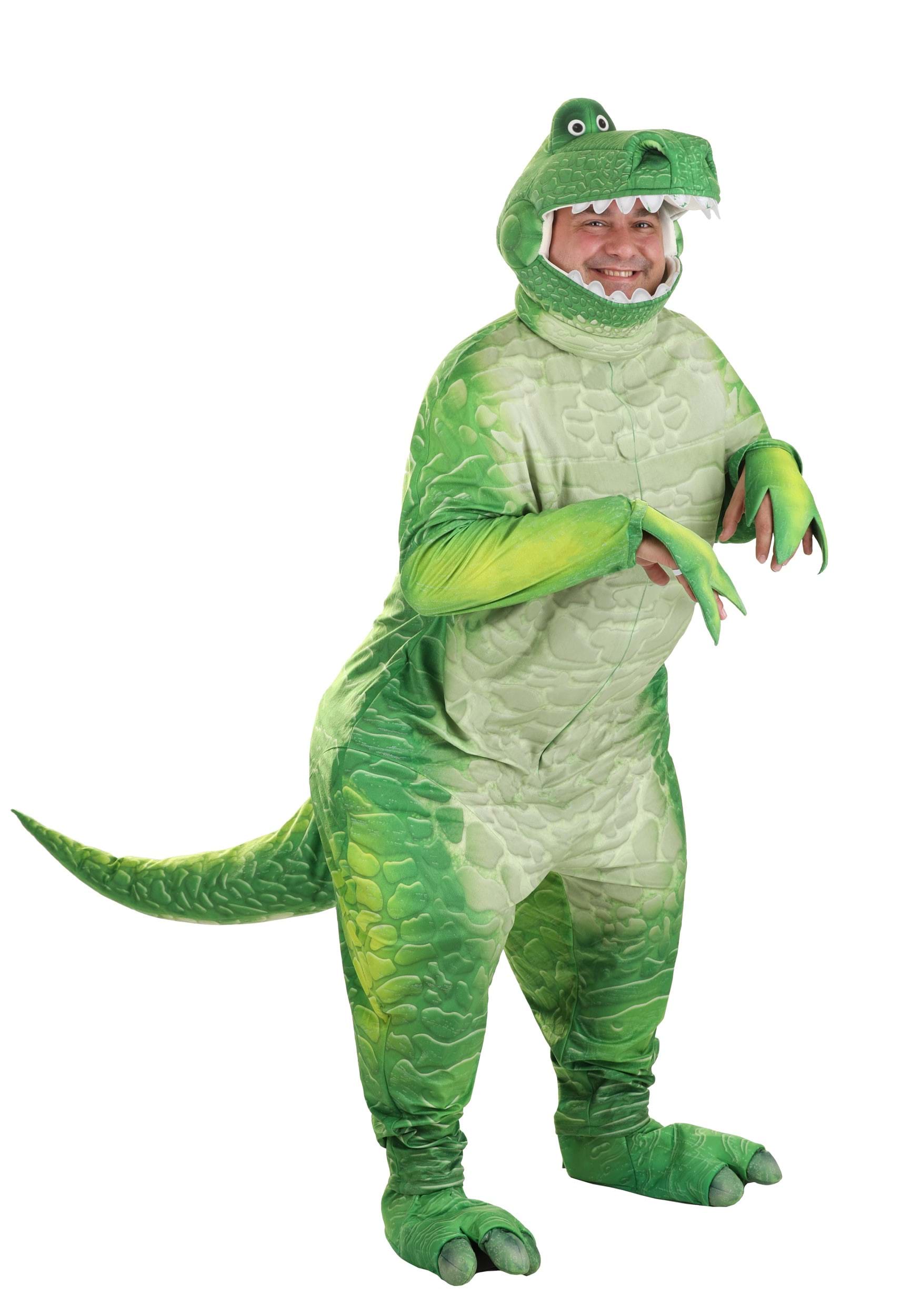 Photos - Fancy Dress Deluxe FUN Costumes Plus Size  Toy Story Rex Adult's Costume Green/Yell 