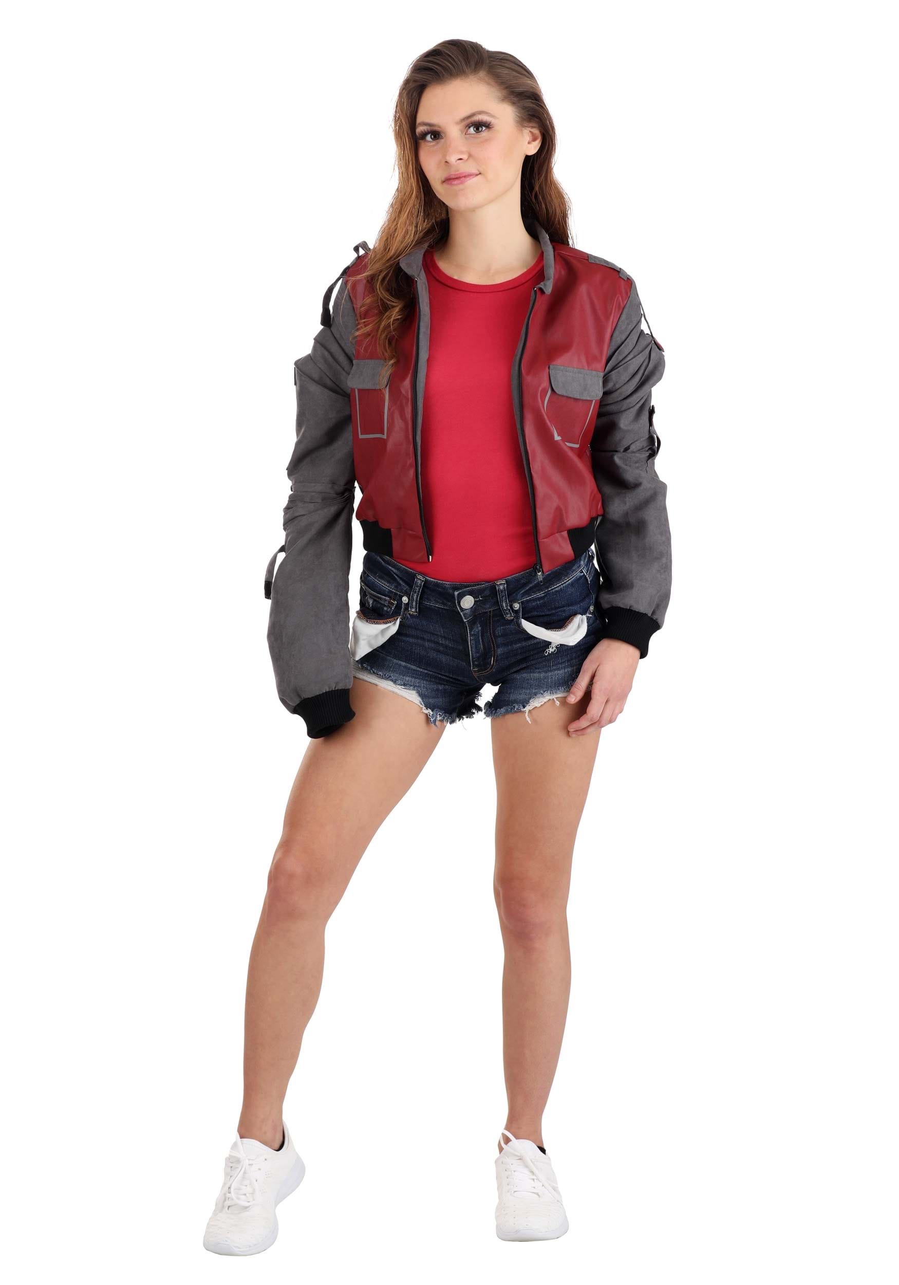 Photos - Fancy Dress FUN Costumes Women's Back to the Future Jacket II Marty Mcfly Costume Red&