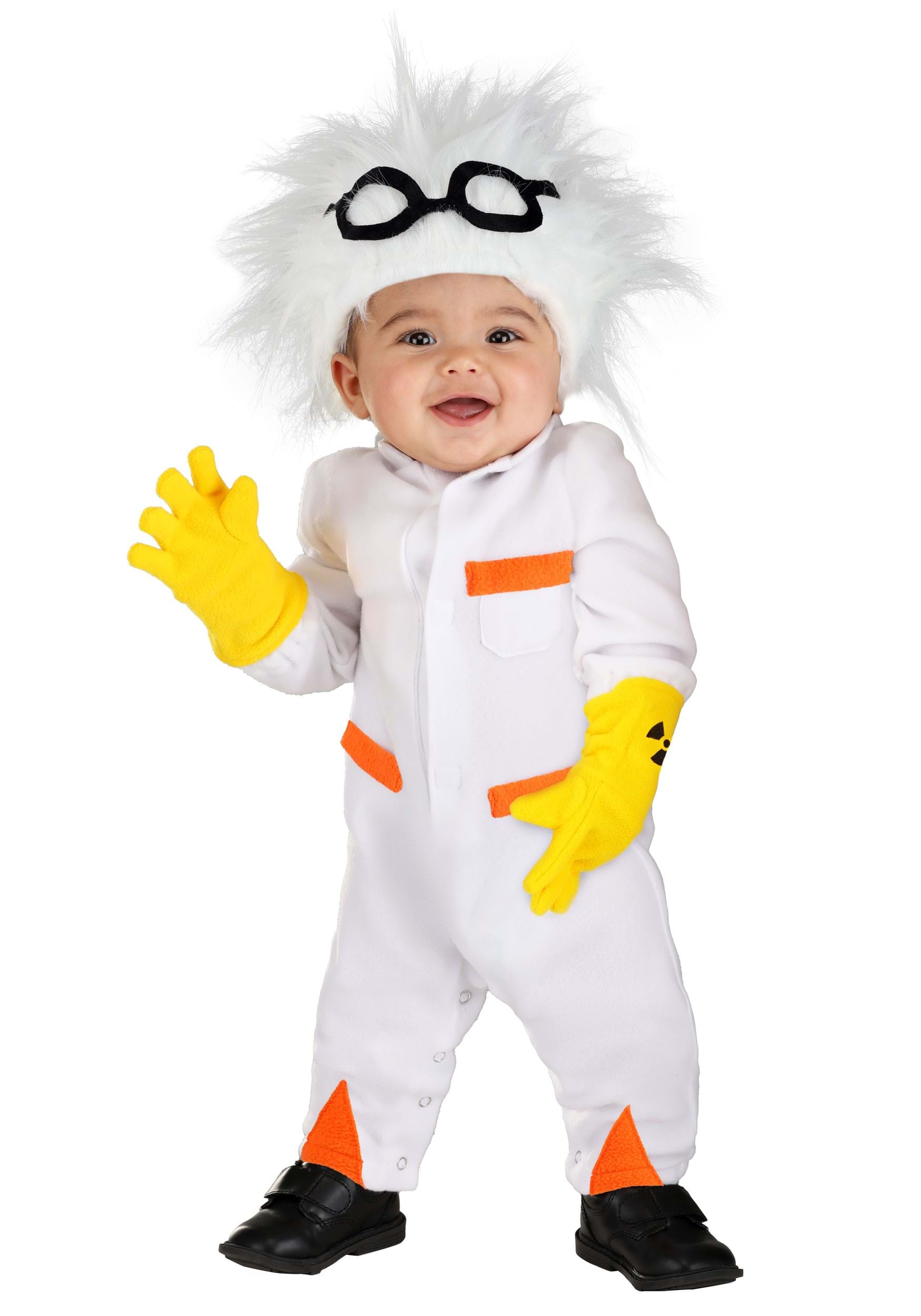 Photos - Fancy Dress FUN Costumes Doc Brown Costume for Infants Orange/Yellow/White FUN