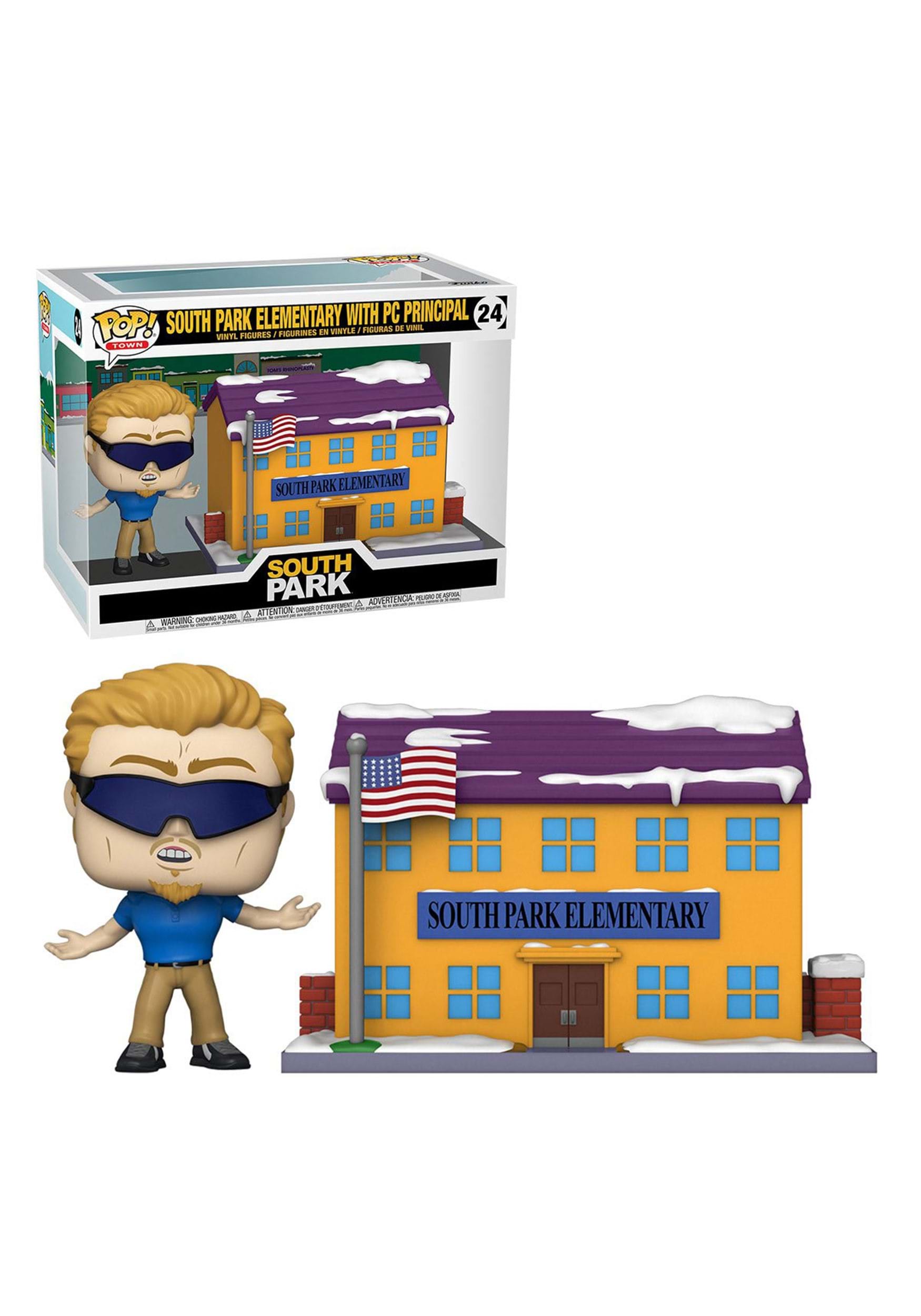 Funko POP TOWN: South Park - Elementary with PC Principal Figure