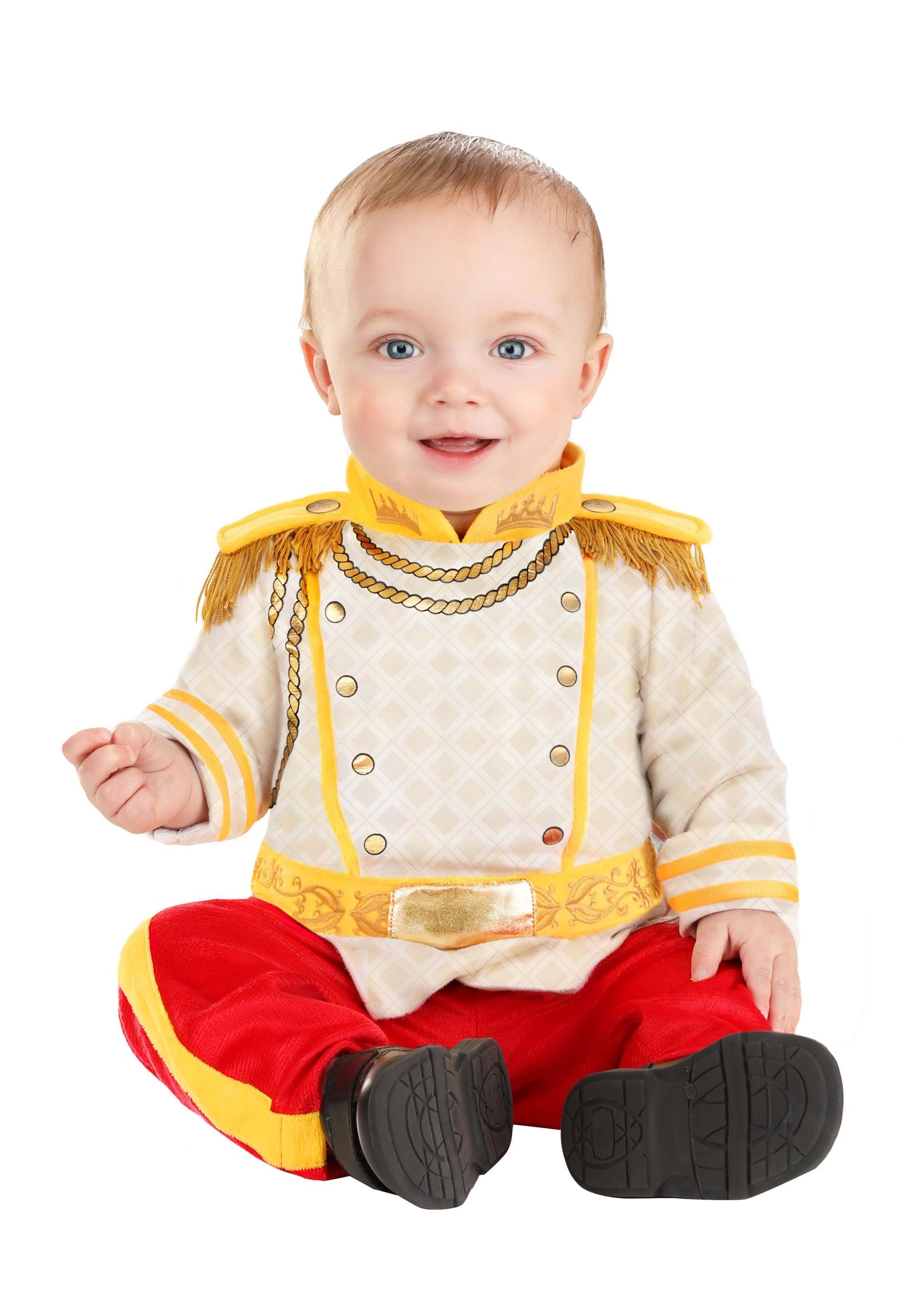 Photos - Fancy Dress Prince FUN Costumes  Charming Costume for Infants Beige/Red/Yellow 