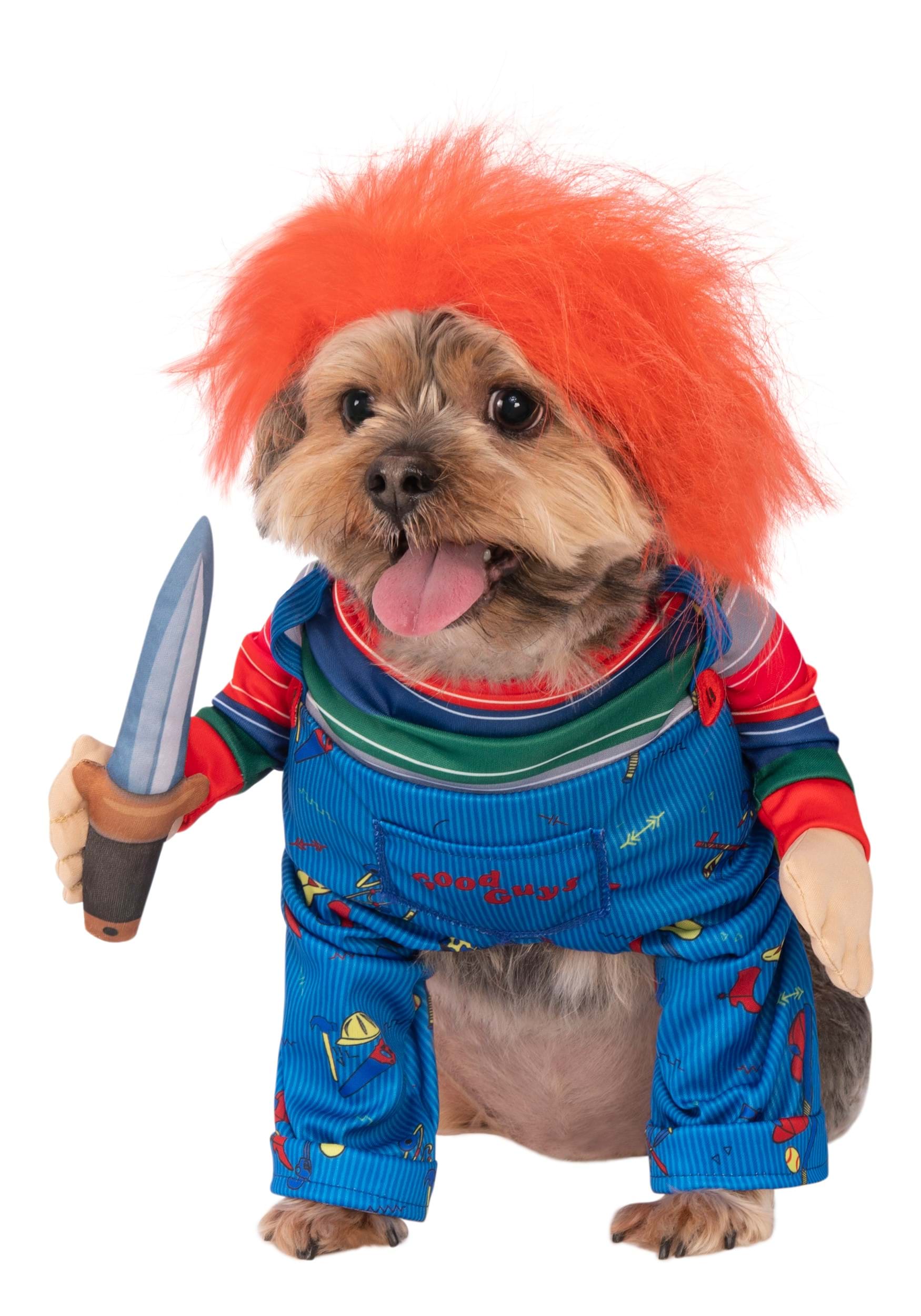 Photos - Fancy Dress Rubies Costume Co. Inc Dog Chucky Costume Blue/Orange/Red RU202354 
