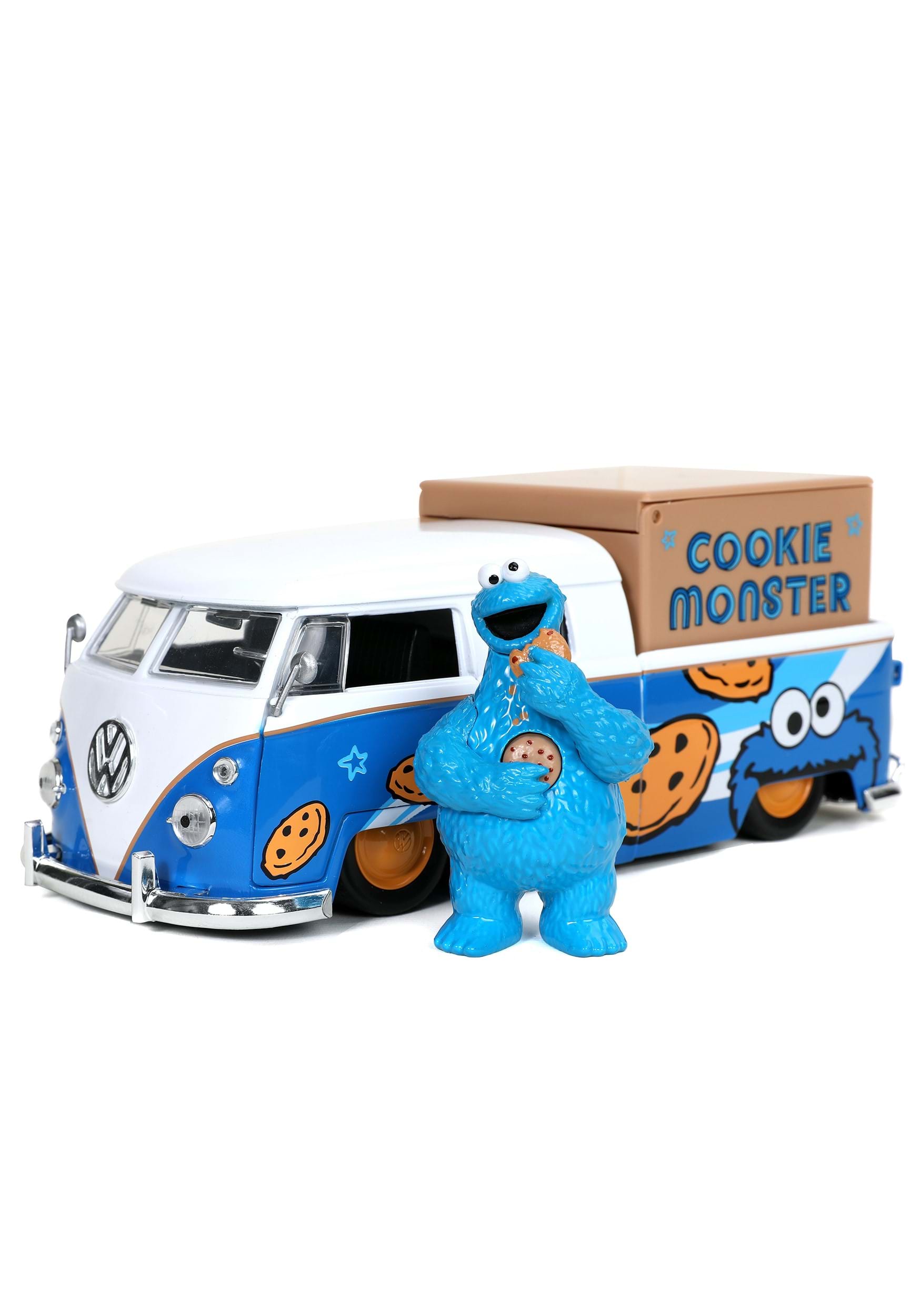 1963 Volkswagen Bus 1:24 Scale Pickup w/ Cookie Monster Figure