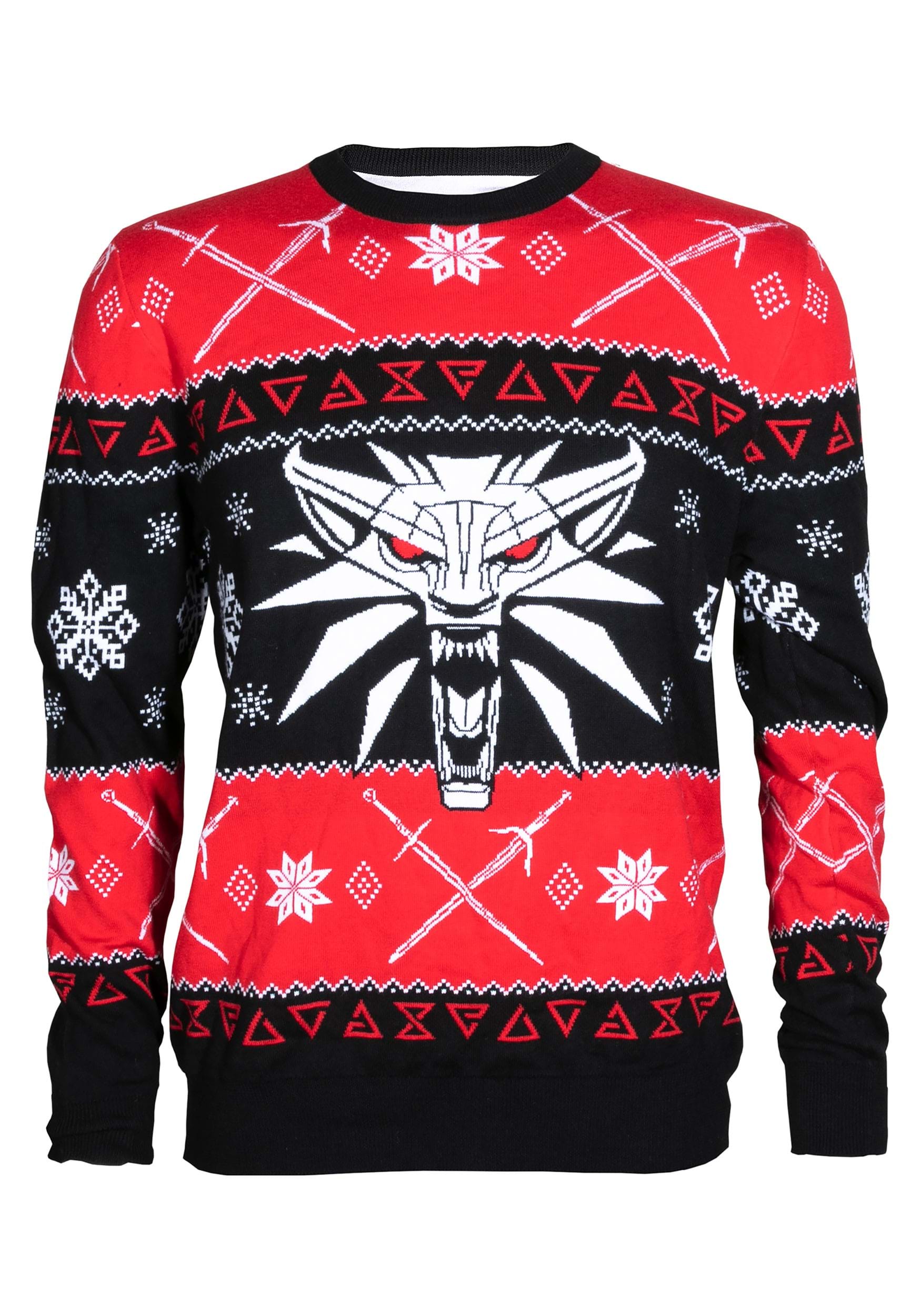 Dreaming Of A White Wolf The Witcher 3 Adult Ugly Holiday Sweater