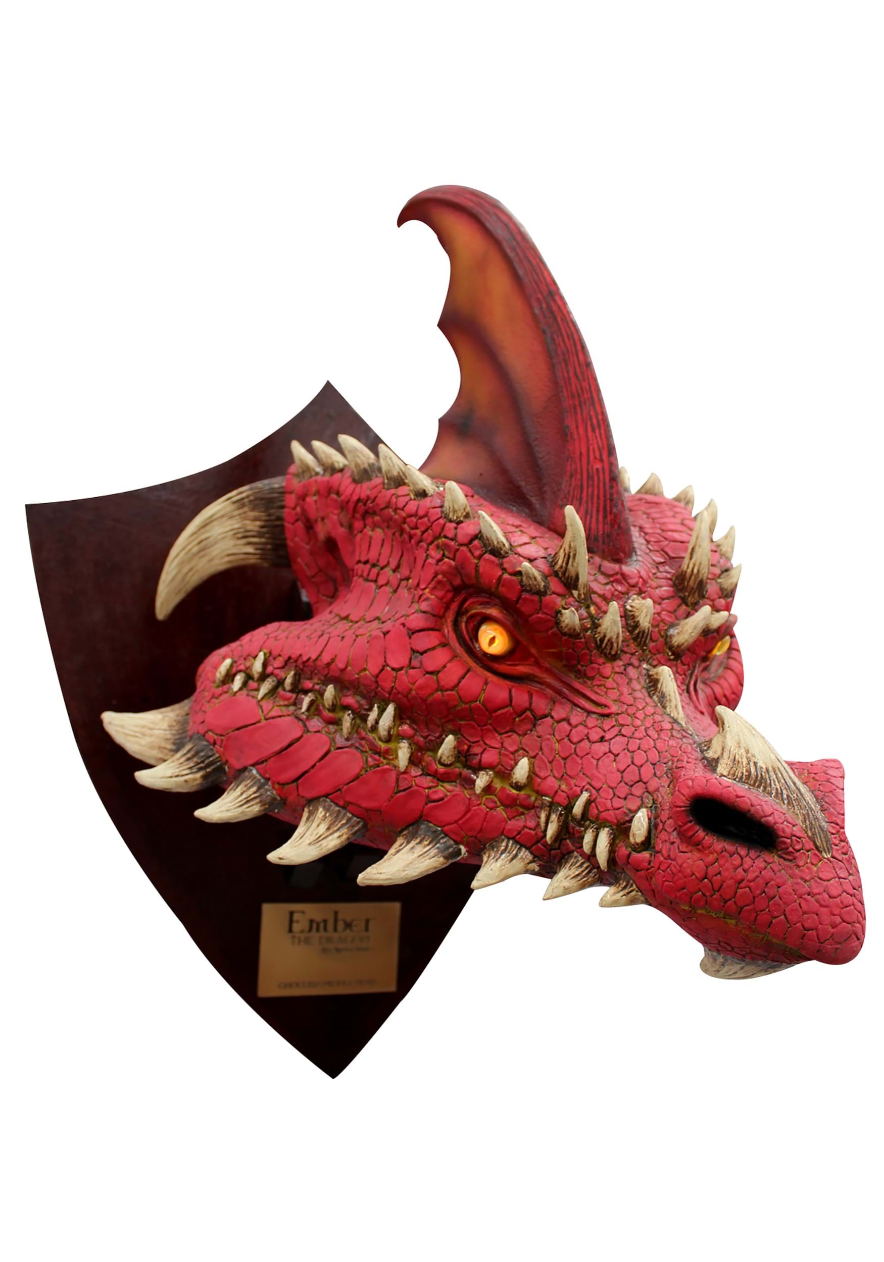 Ember the Red Dragon Trophy Mounted Decoration