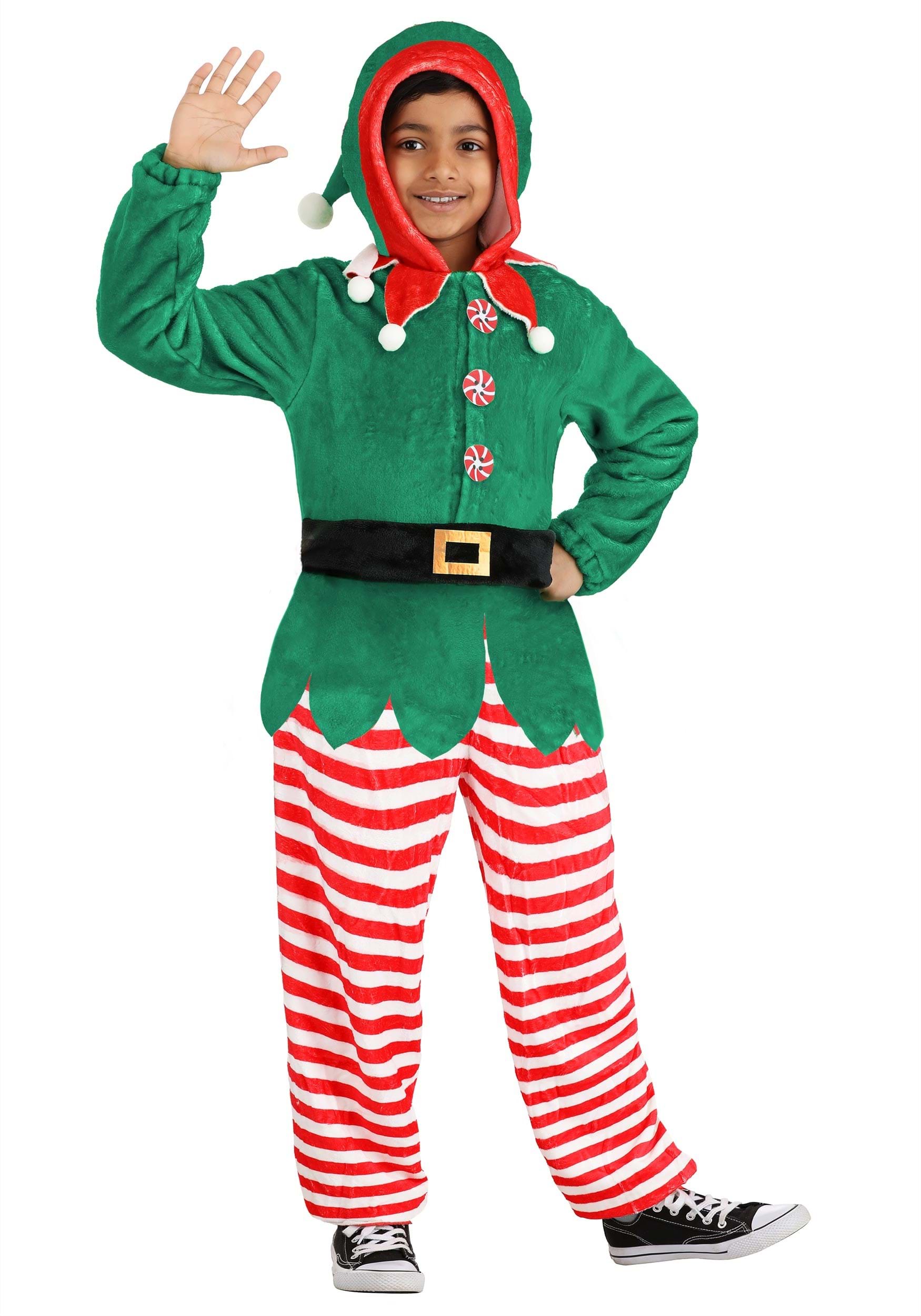 Photos - Fancy Dress ELF FUN Costumes  Kid's Jumpsuit Costume Green/Red/White FUN3427CH 
