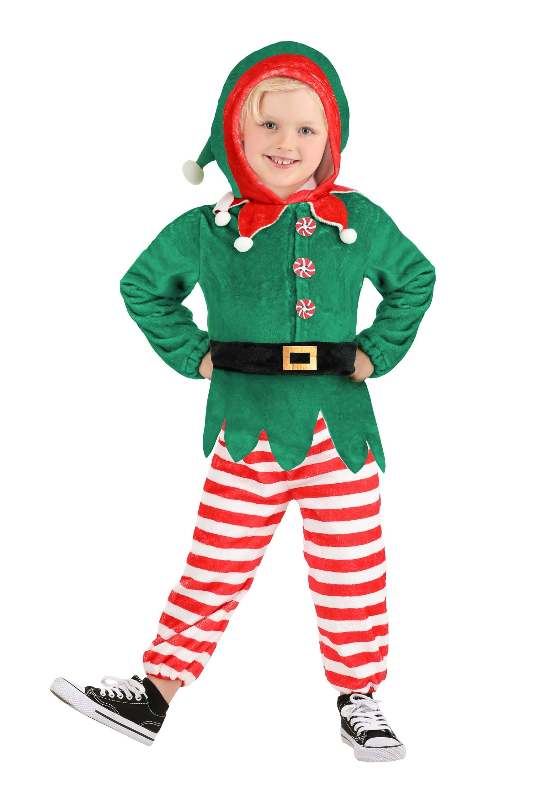 Photos - Fancy Dress ELF FUN Costumes  Jumpsuit Toddler Costume Green/Red/White FUN3427T 