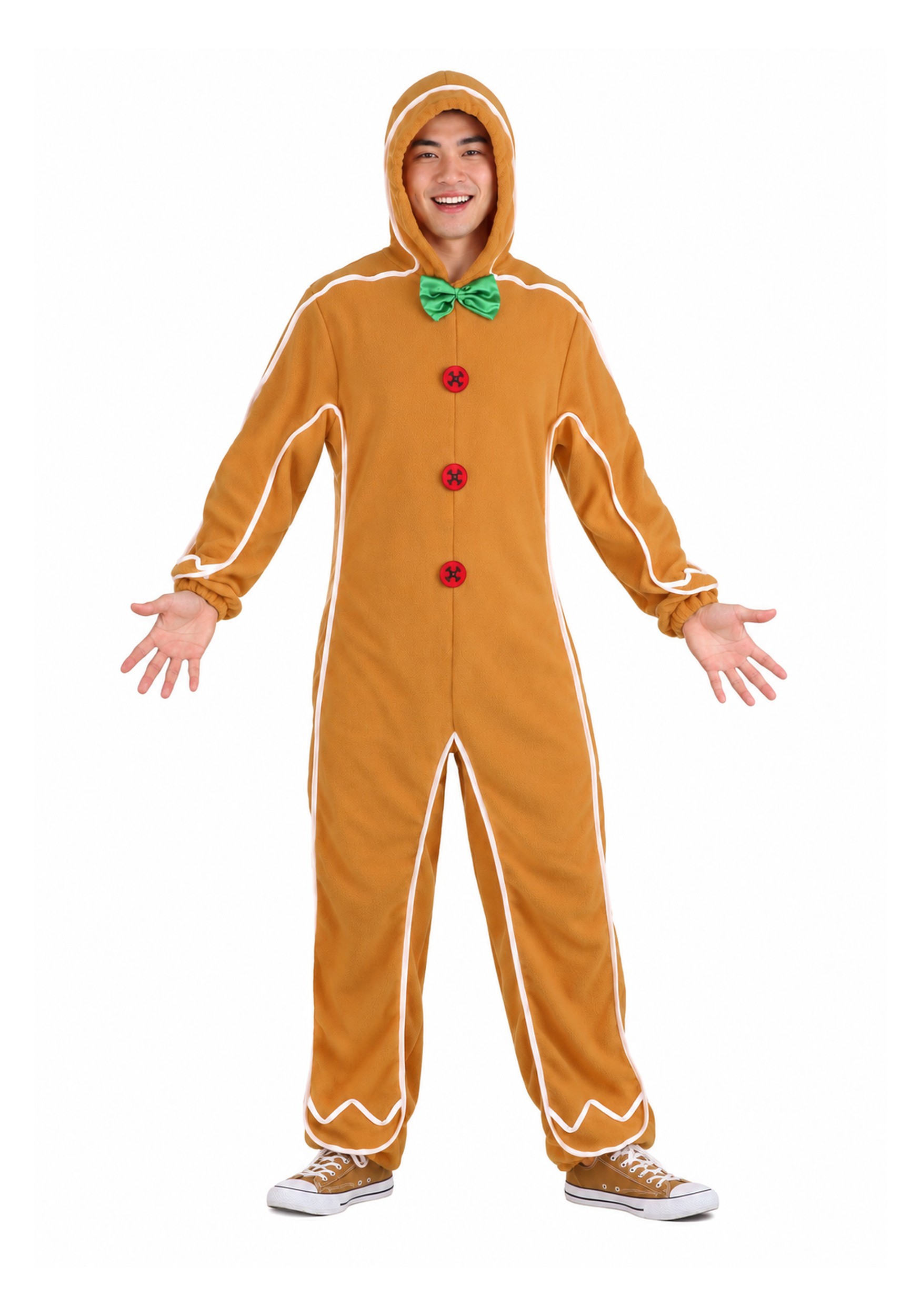 Adult Gingerbread Man Onesie Costume