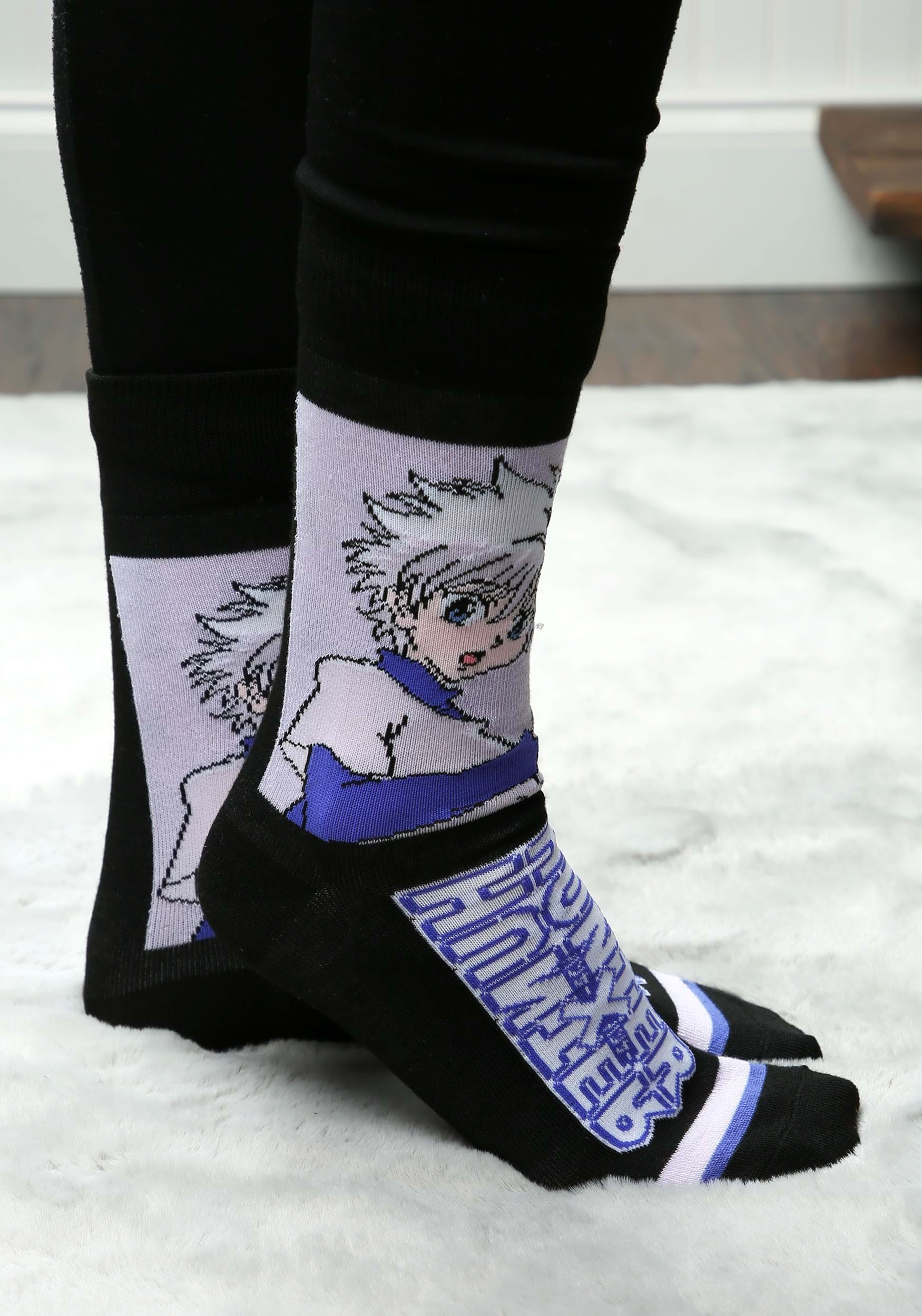 Hunter X Hunter Anime Mens' Characters Sublimated Adult Crew Socks