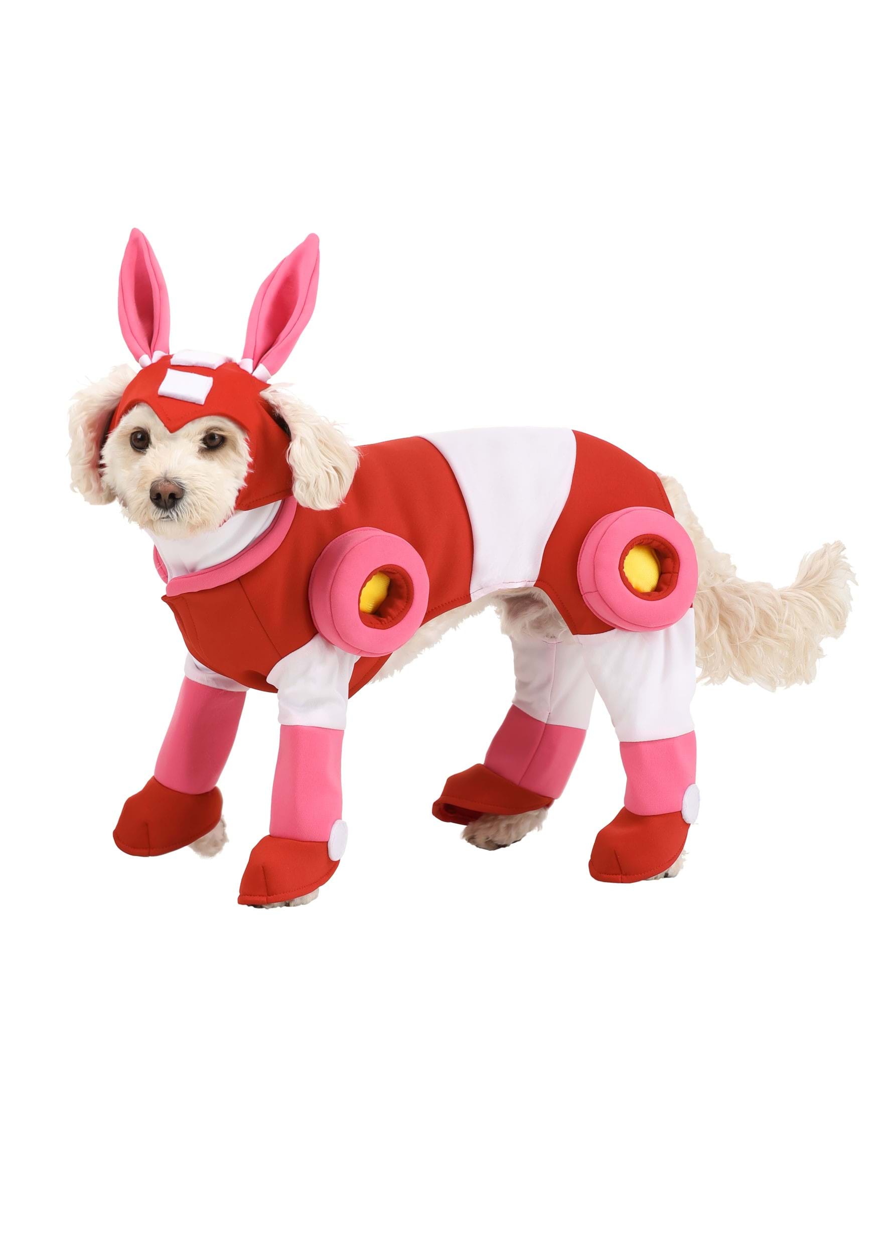Photos - Fancy Dress MEGA FUN Costumes Dog costume  Man Rush Pink/Red/White FUN3507 