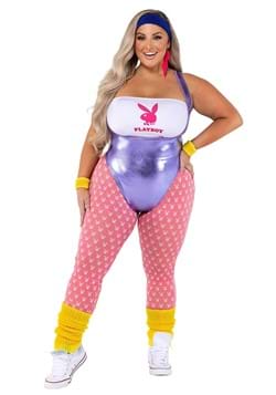 Plus Size Womens Playboy 80s Workout Costume