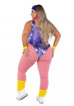 Plus Size Womens Playboy 80s Workout Costume Alt 1