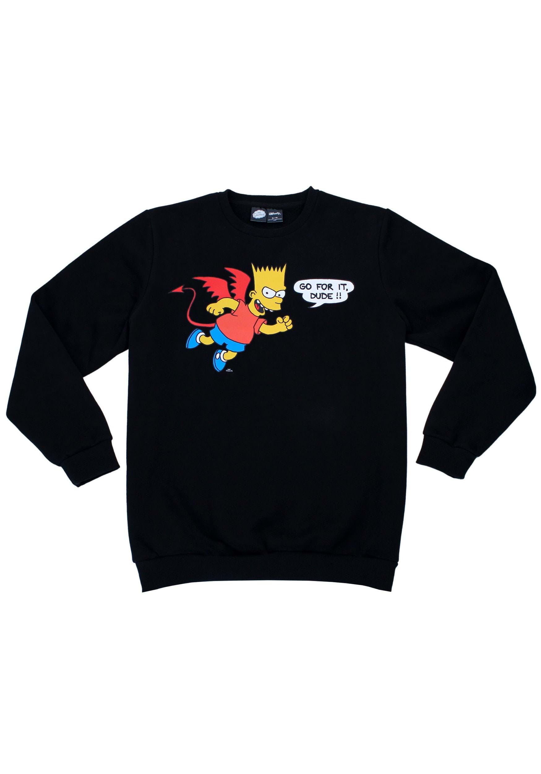 Cakeworthy Bart Simpson Devil Adult Crewneck Sweatshirt