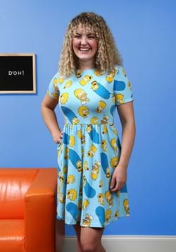 Cakeworthy Simpsons Family Toss Ladies Print Dress