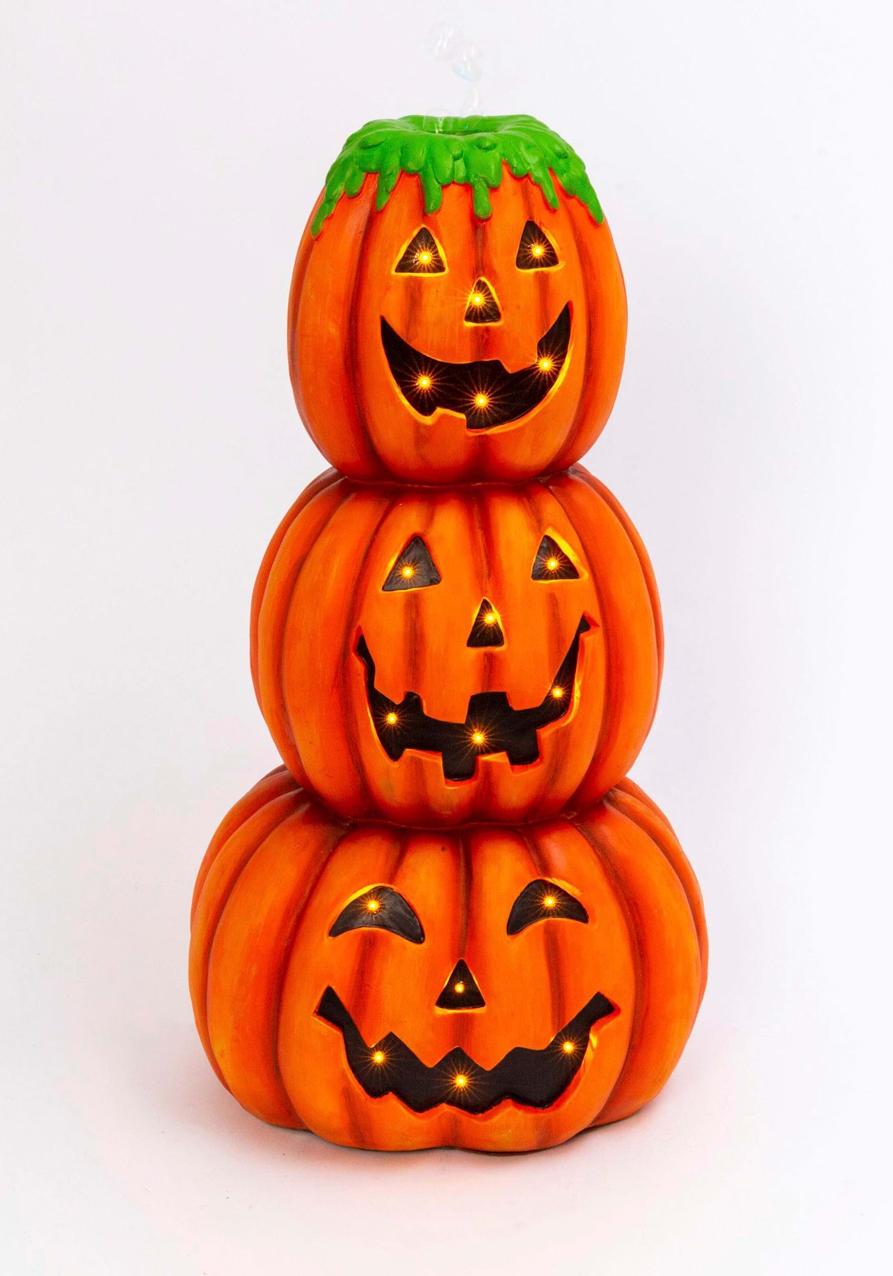 28-Inch Electric Lighted Pumpkins with Floating Bubbles and Sound Decoration