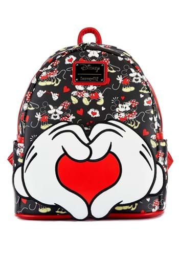 Loungefly Disney Mickey and Minnie Heart Hands Mini Backpack