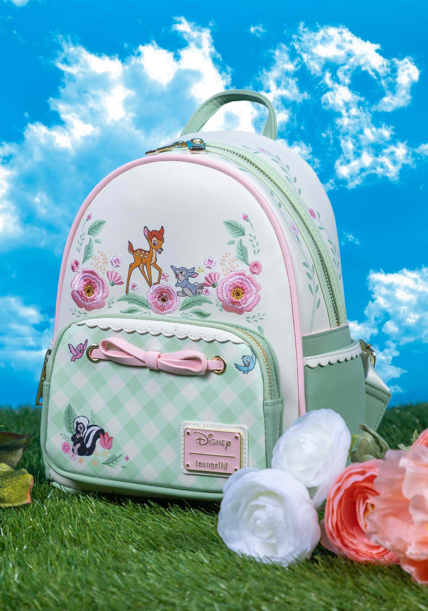 Loungefly Bambi Spring Time Gingham Mini Backpack 