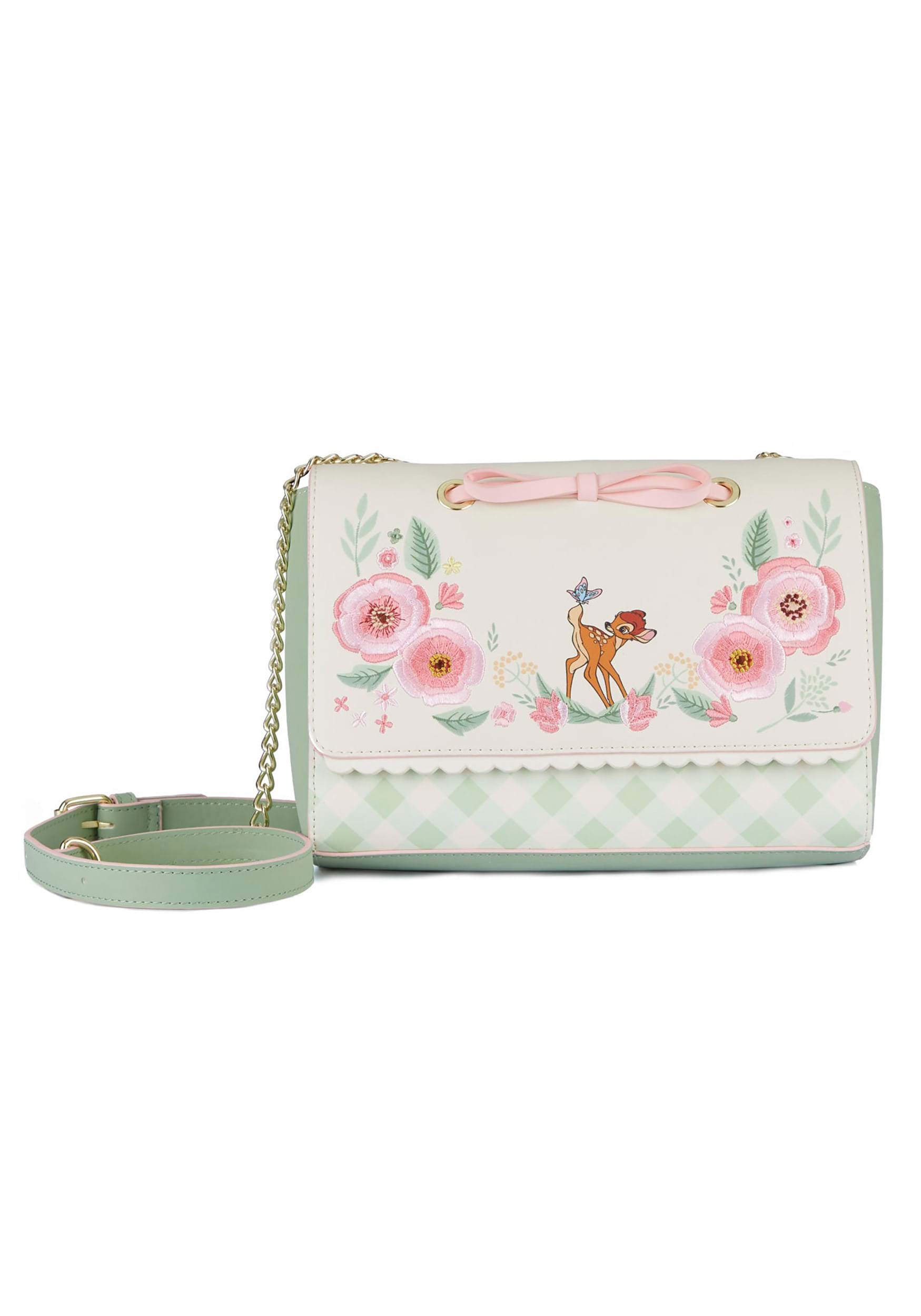 Disney Loungefly Bambi Springtime Gingham Crossbody Bag