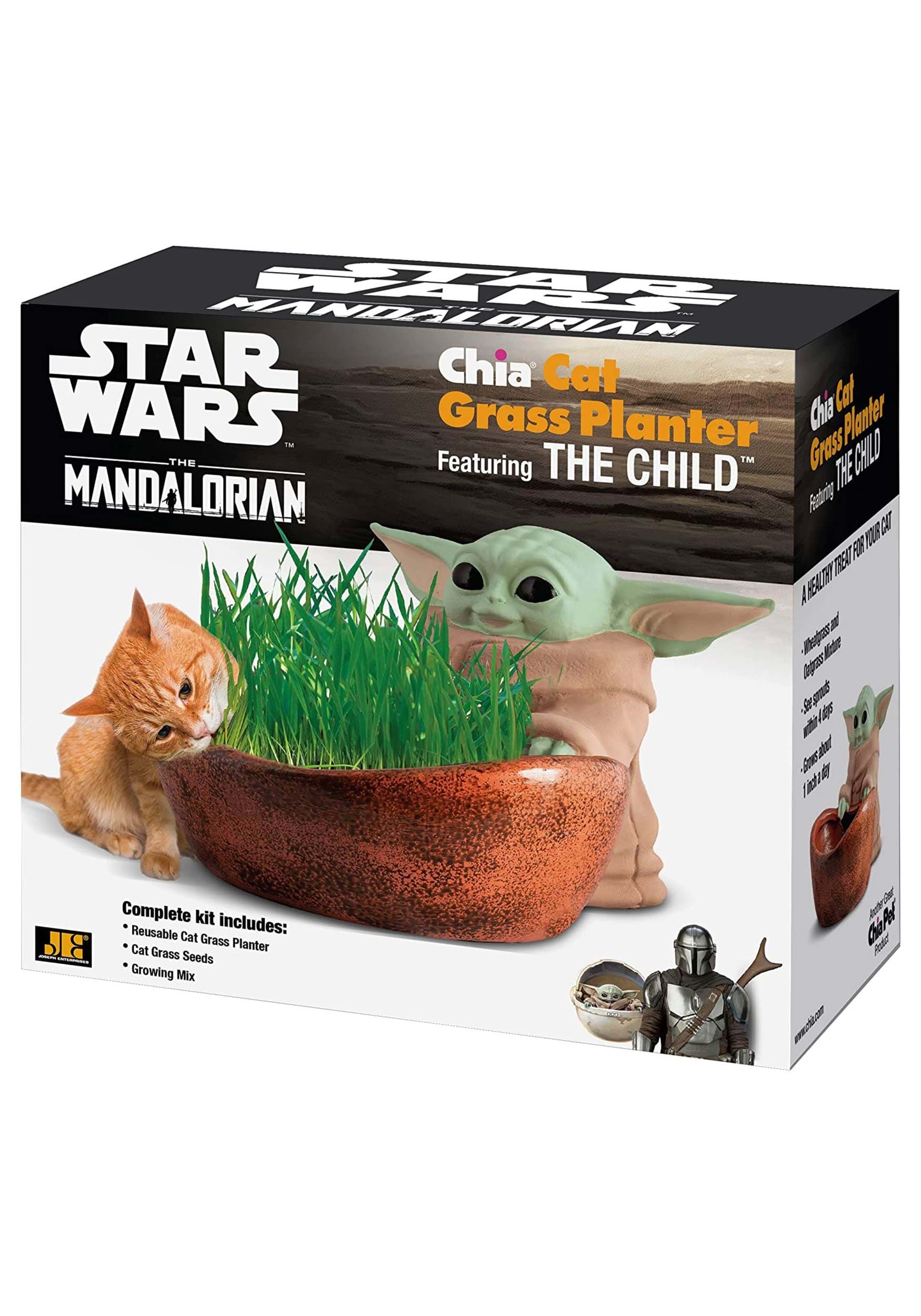 The Child Chia Cat Grass Planter - Mandalorian Grogu