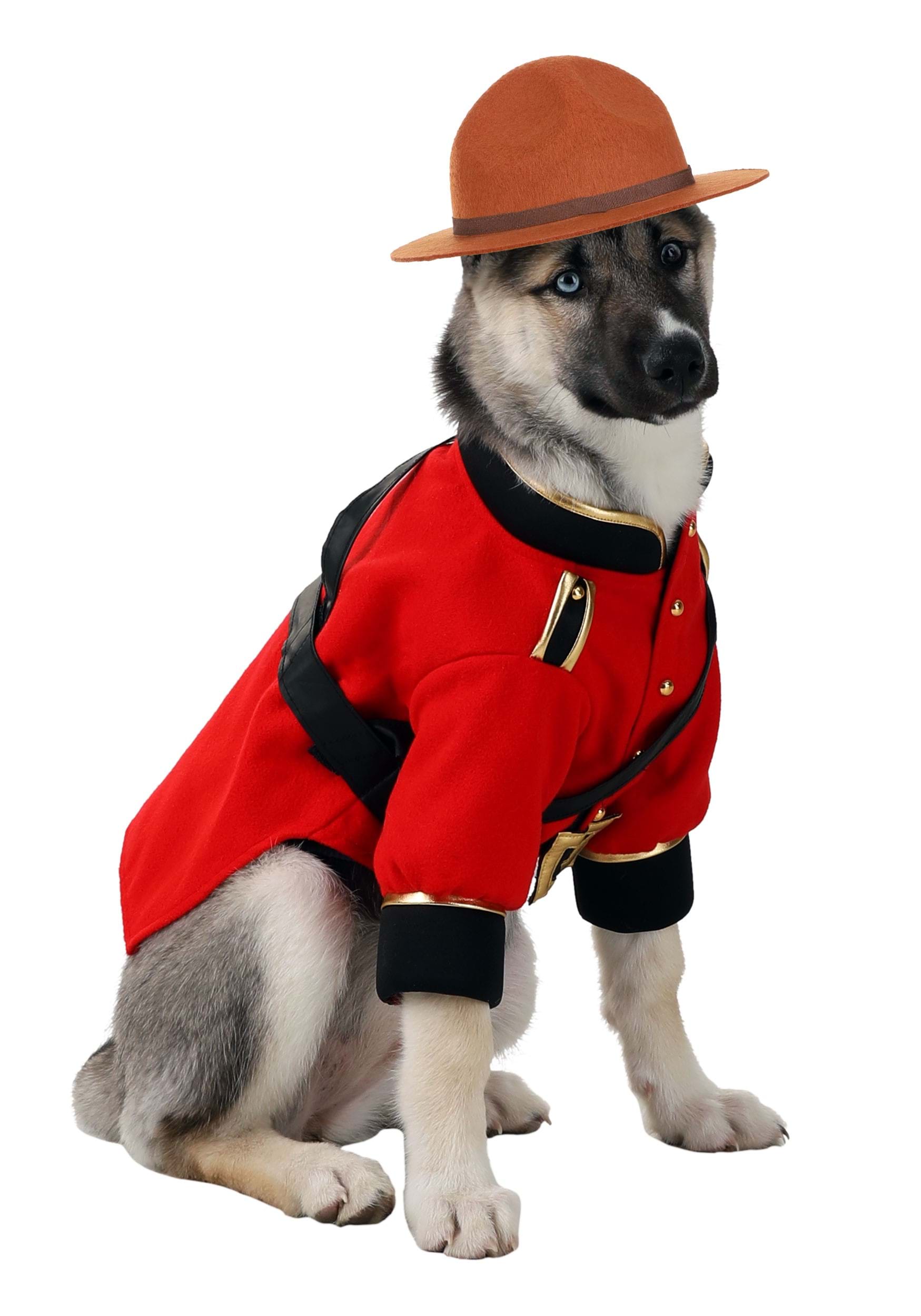 Photos - Fancy Dress FUN Costumes Mountie Costume for Dogs Black/Yellow/Red FUN3591