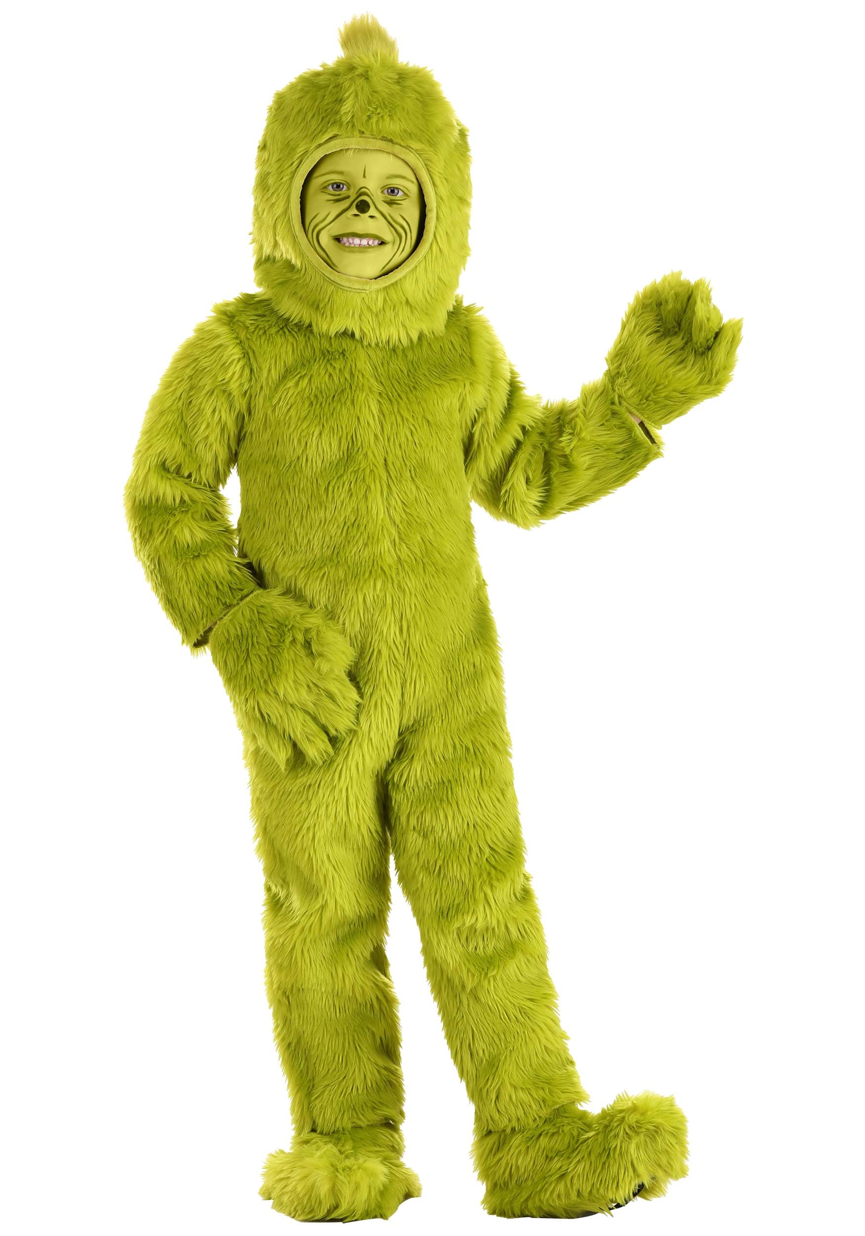 Photos - Fancy Dress Toddler FUN Costumes  Dr. Seuss Grinch Open Face Costume Green EL451333 
