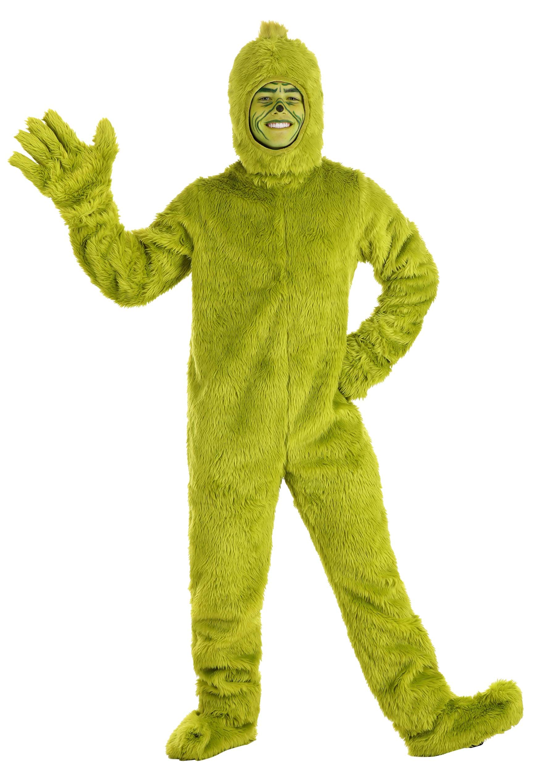 Dr. Seuss Grinch Open Face Adult Costume | Grinch Costumes