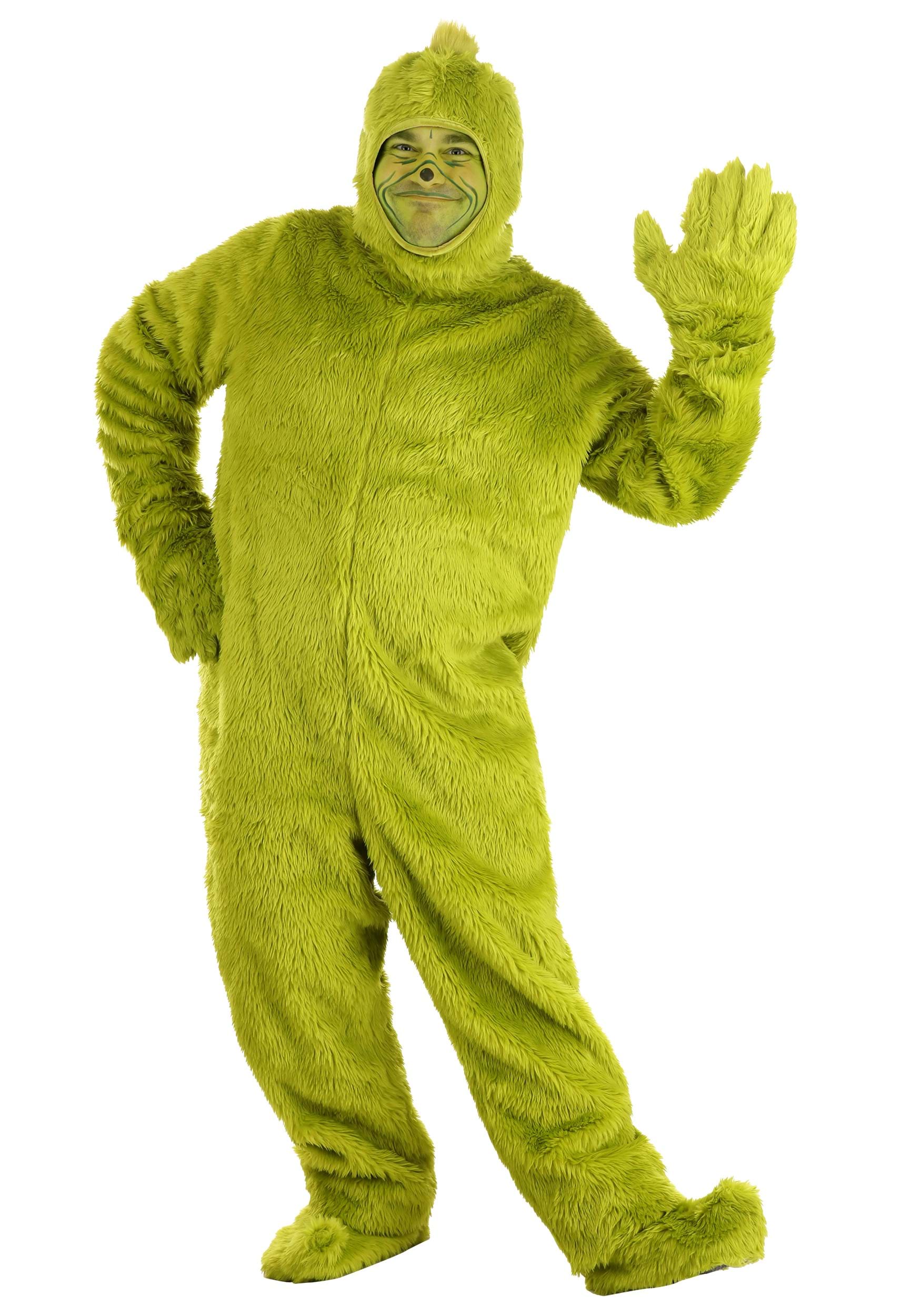 Photos - Fancy Dress FACE FUN Costumes Grinch Plus Size Open  Costume Green EL4513322 