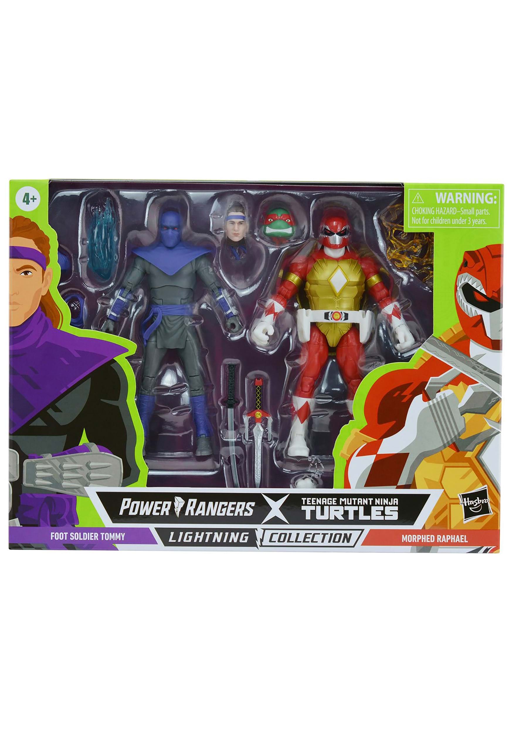 Power Rangers X TMNT Lightning Collection Foot Soldier and Red Ranger Figures