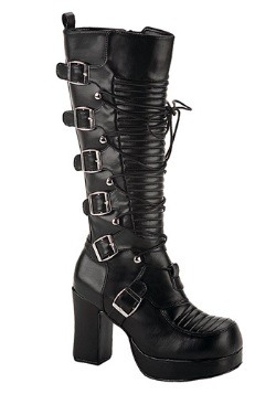 Womens Gothic Buckle Boots