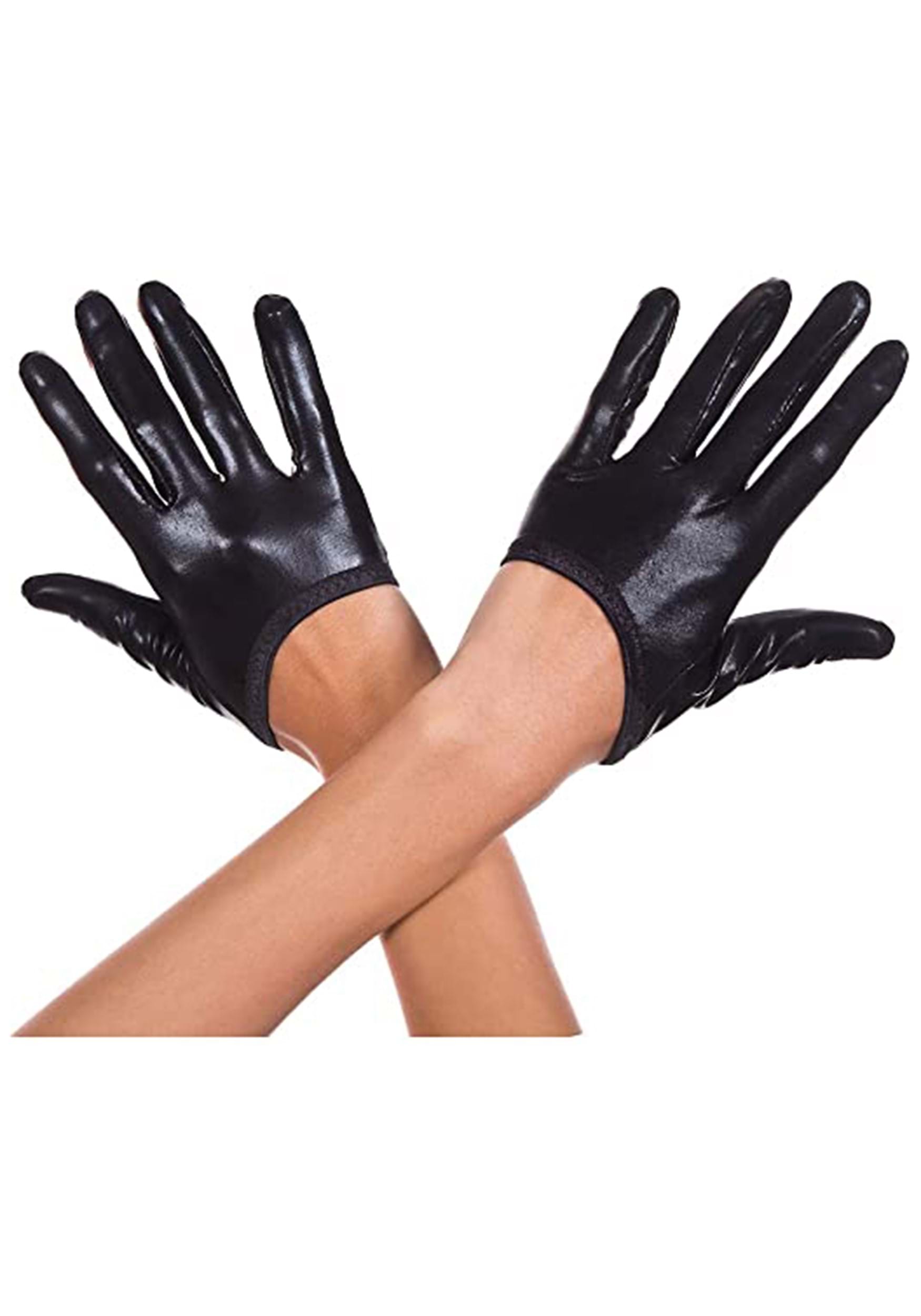 Black Cropped Gloves Accessory