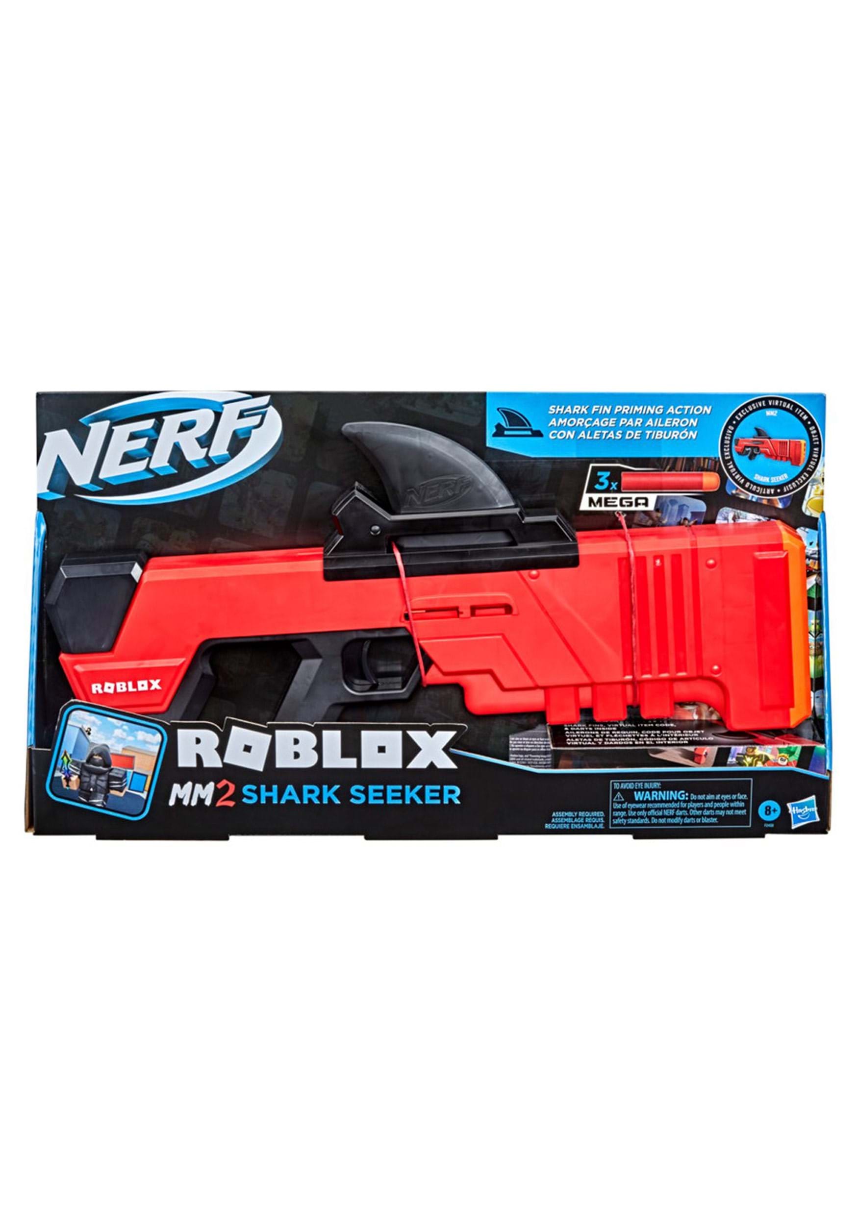 roblox gun toy  NERF Roblox MM2: Shark Seeker Dart Blaster, Shark