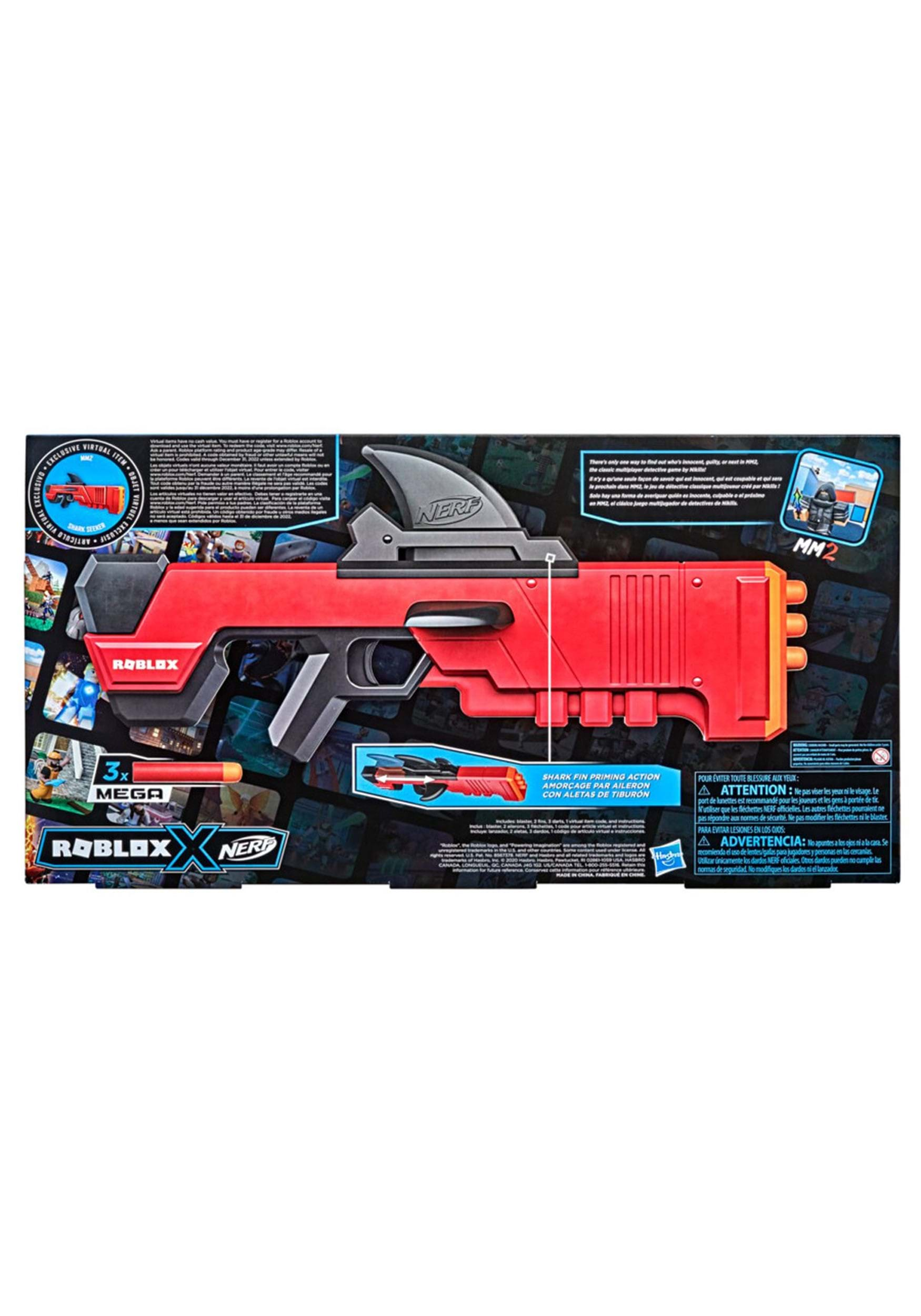 Brand New Hasbro Nerf Mega Roblox MM2 Shark Seeker With In Game