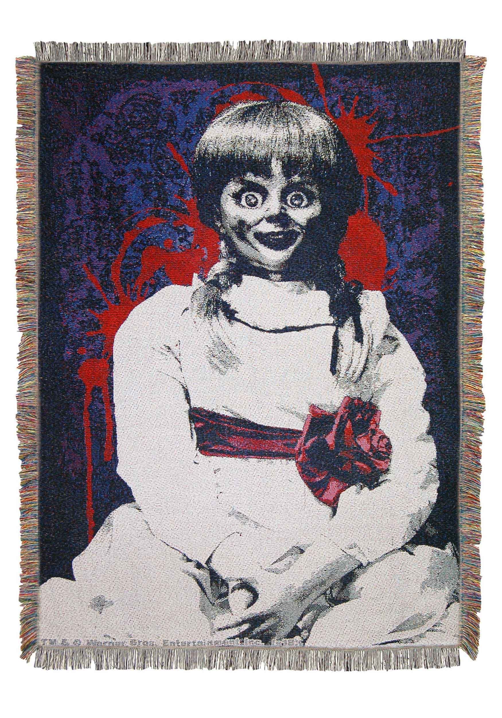 Anabelle with Red Bow Tapestry Throw