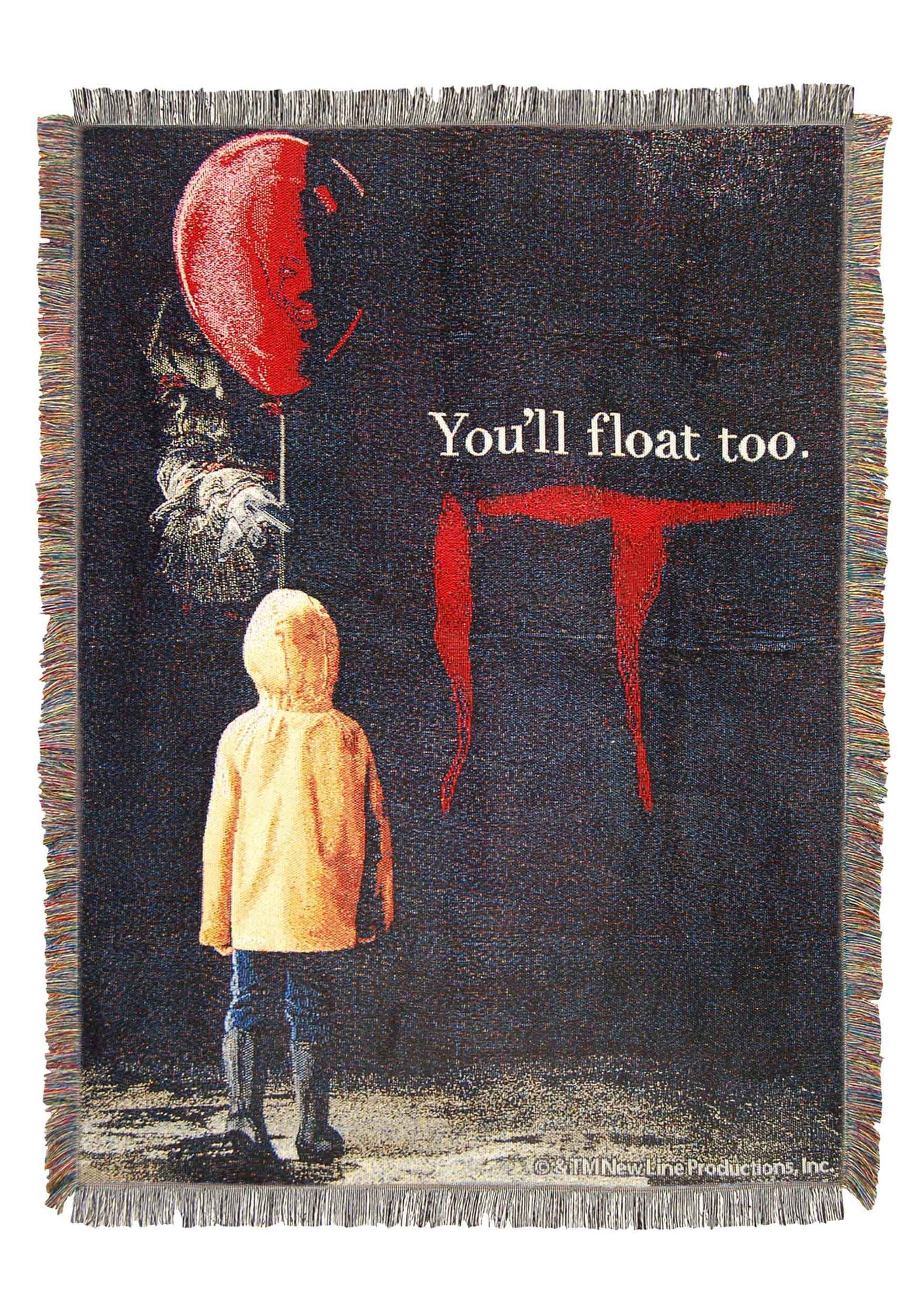 IT Movie Pennywise We All Float Tapestry Throw | Horror Movie Blankets