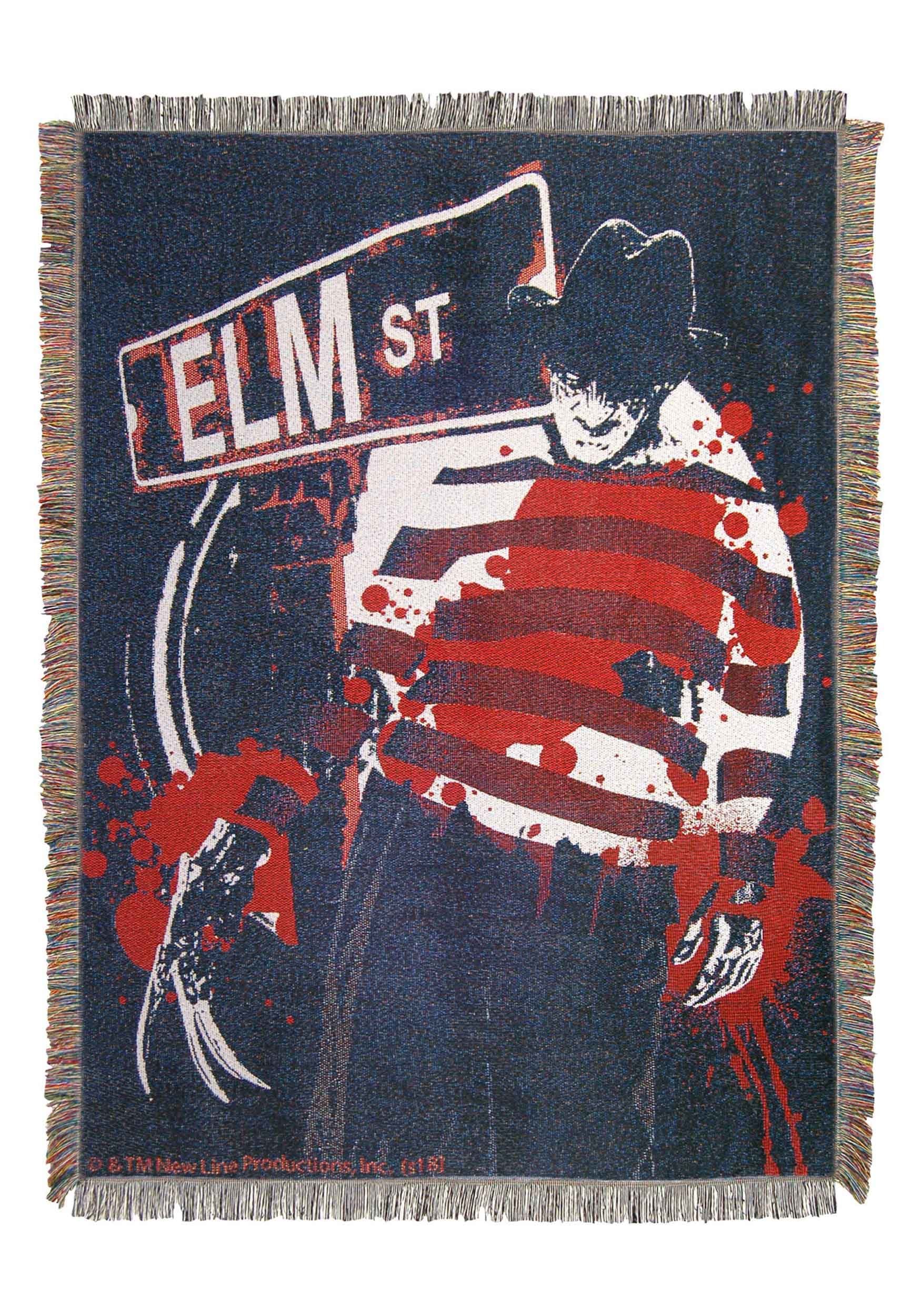Nightmare on Elm Street Freddy Krueger Tapestry Throw Blanket | Horror Blankets