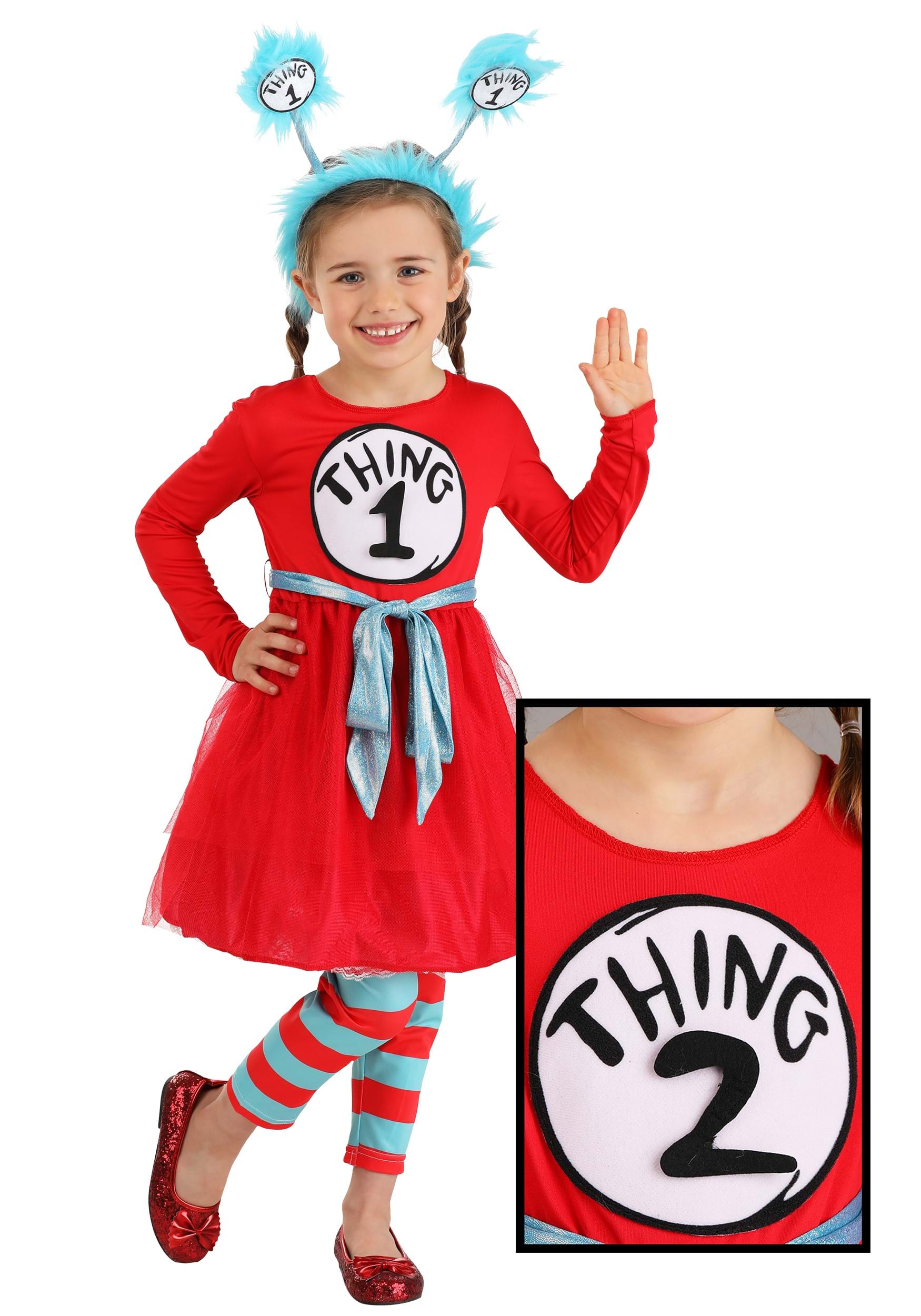 Girls Dr. Seuss Thing 1 & 2 Toddler Costume