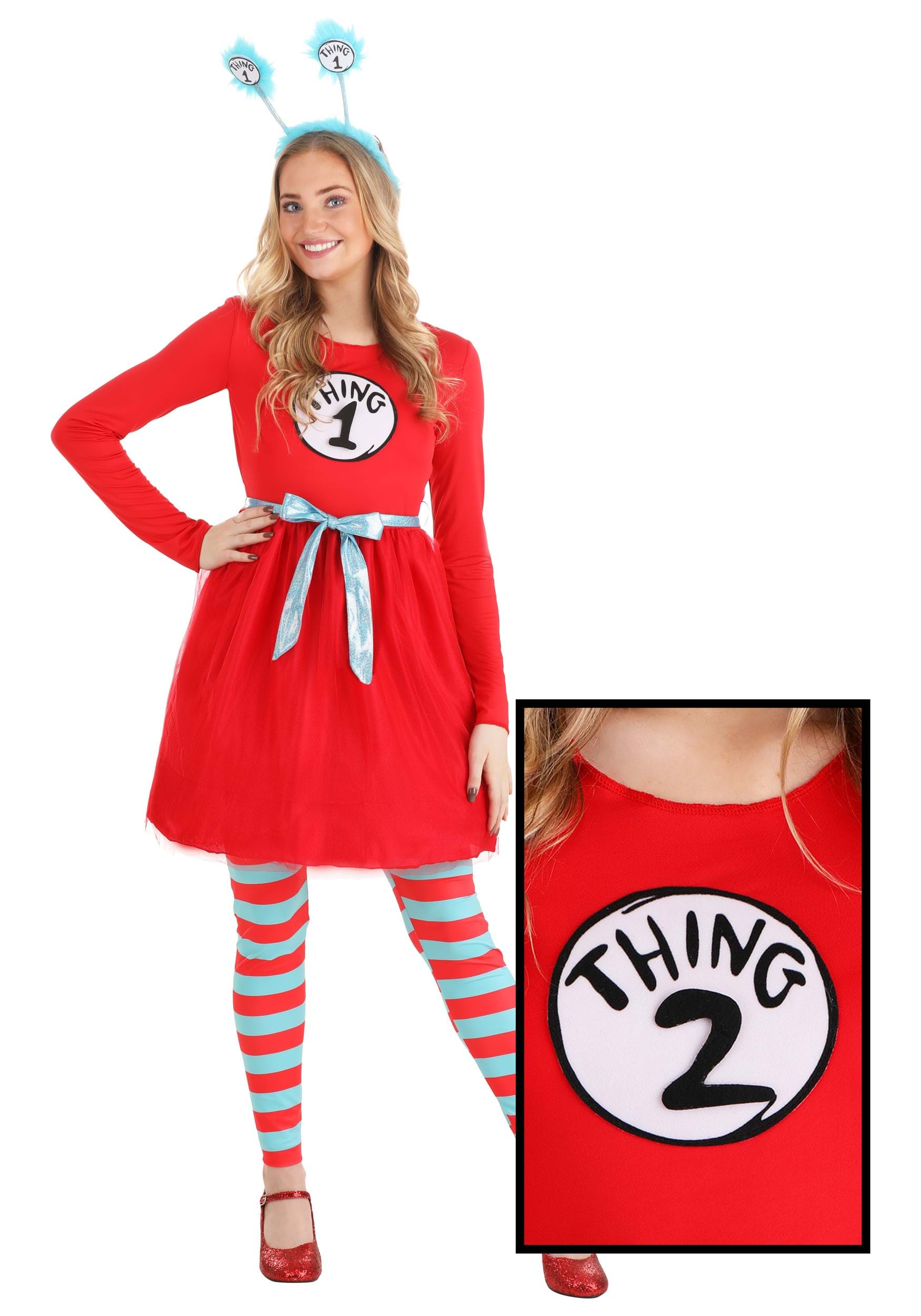 Dr. Seuss Thing 1 & 2 Womens Costume Dress