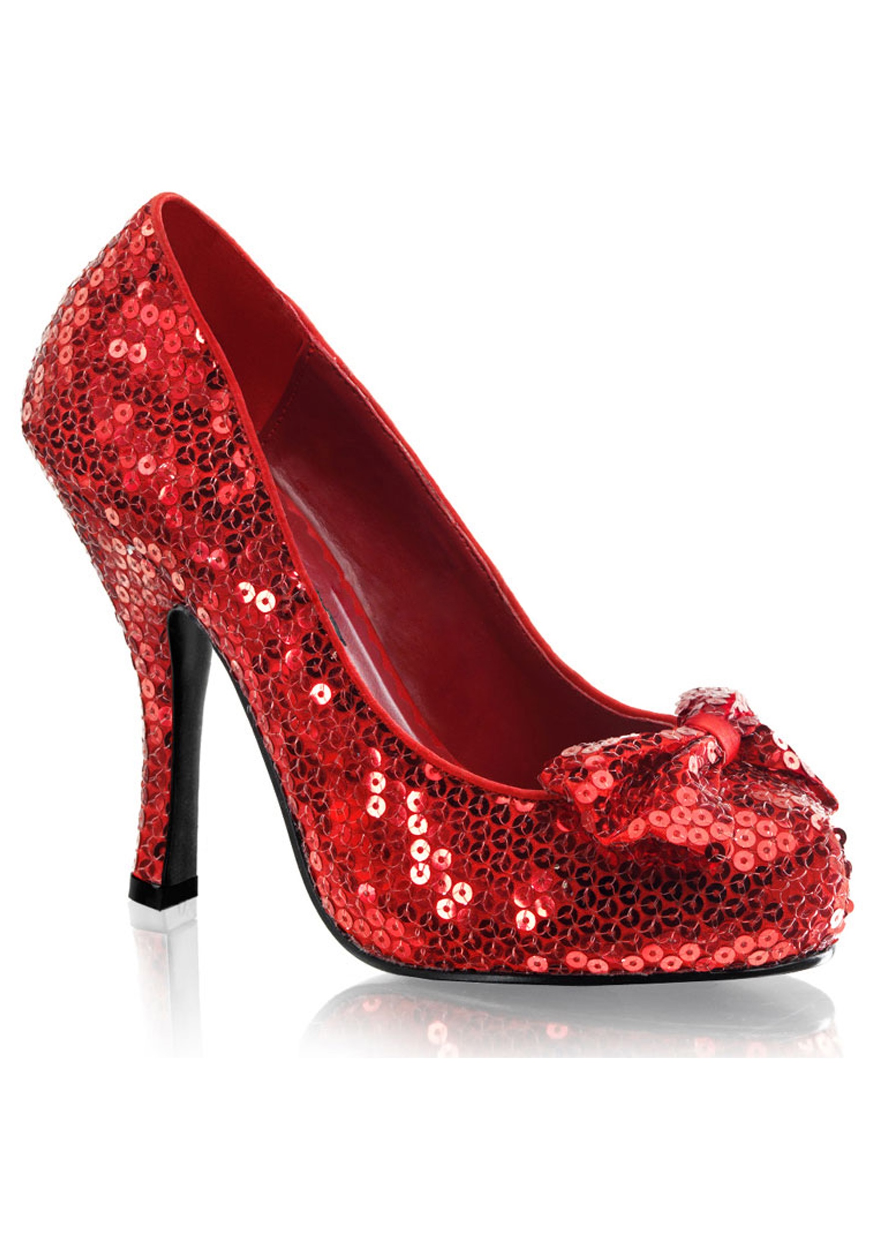 Womens Red Sequin High Heels