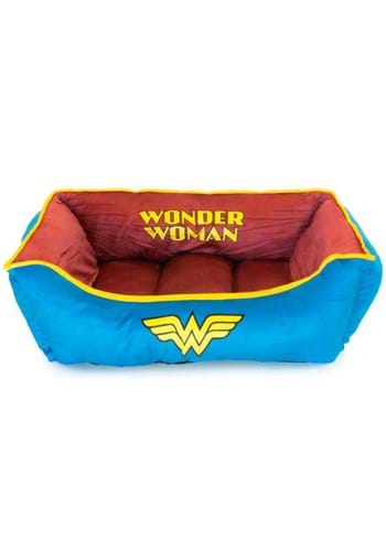 WONDER WOMAN DARK RED AND BLUE PET BED