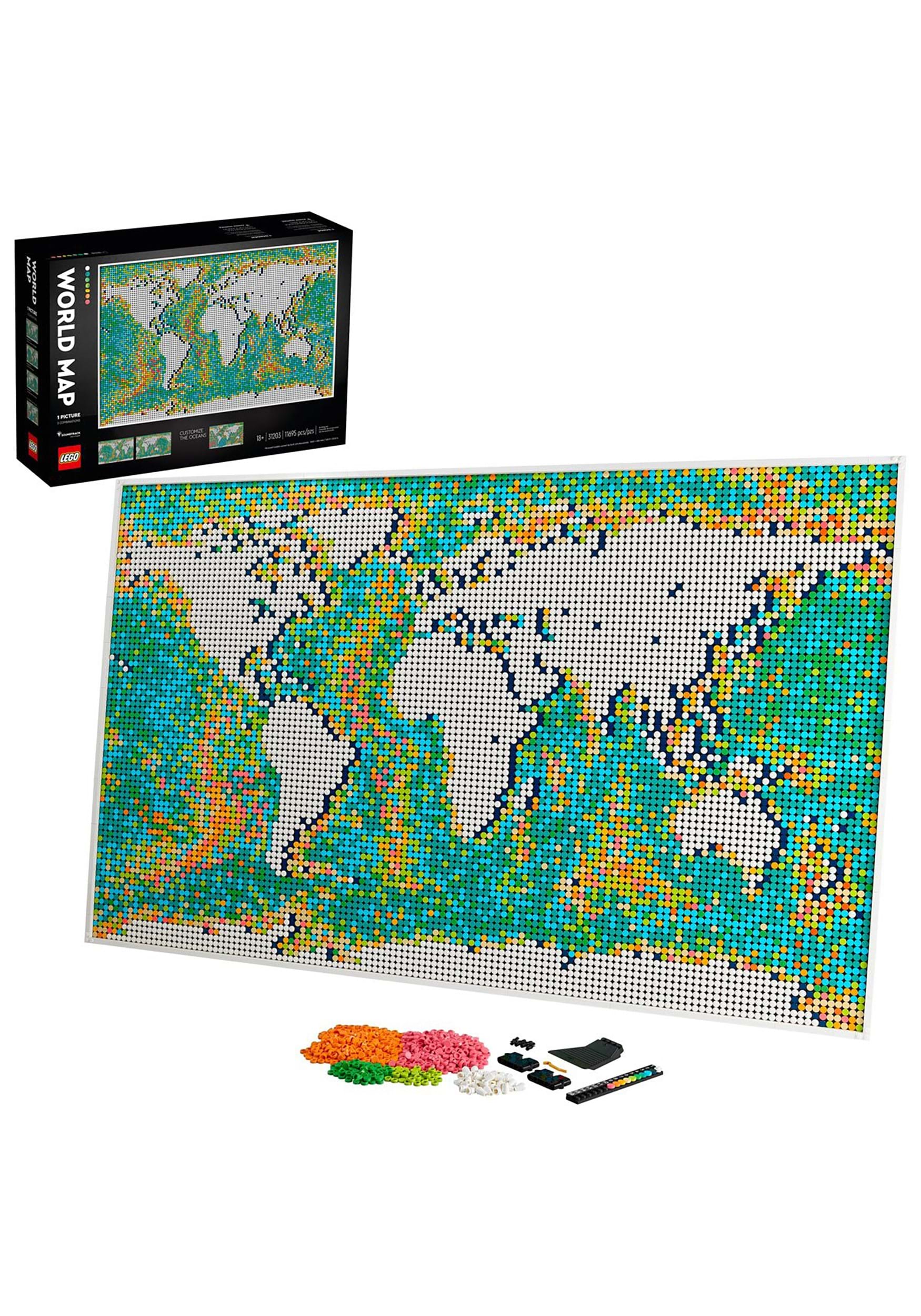 World Map from LEGO