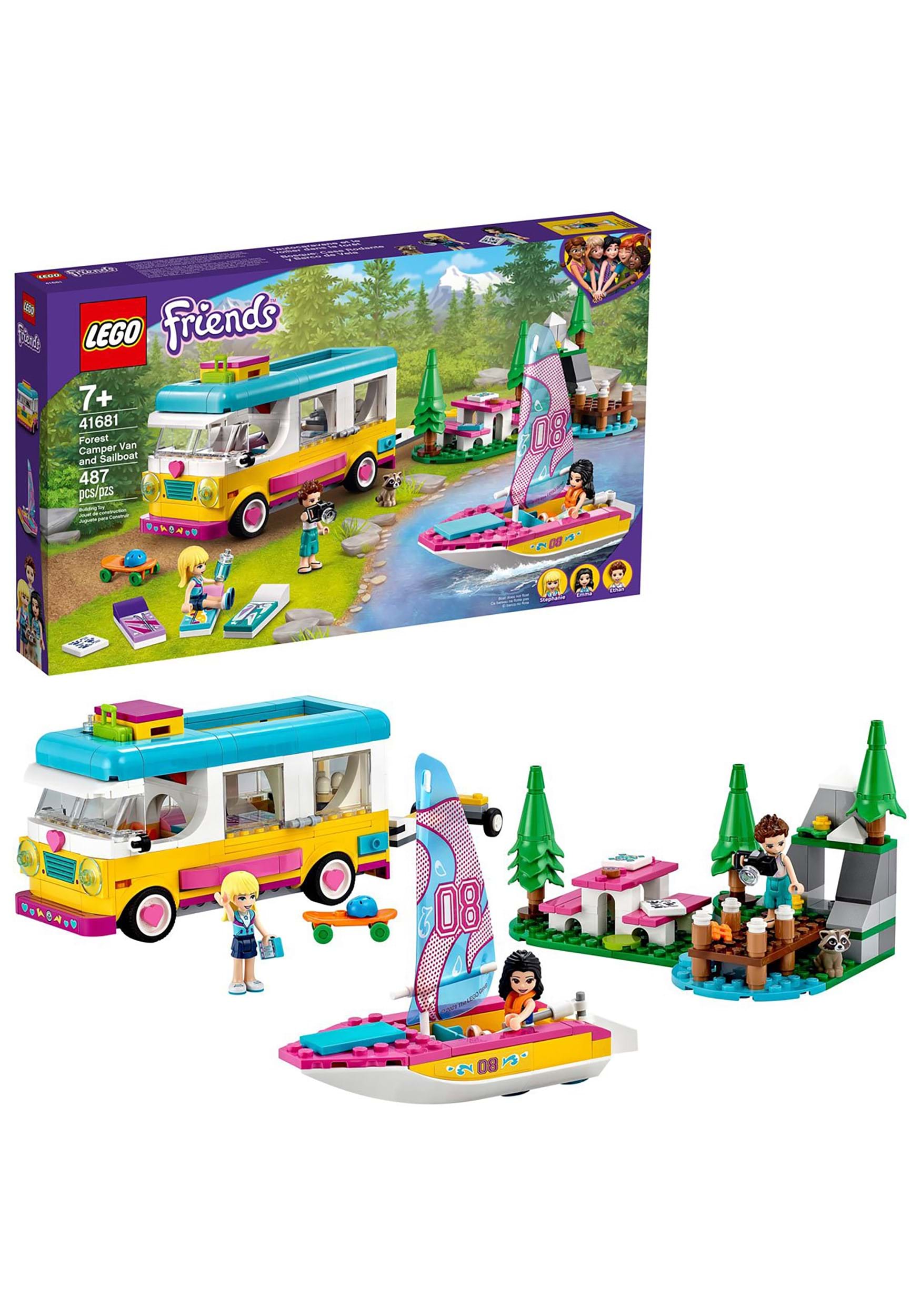 LEGO Friends Forest Camper Van and Sailboat Set