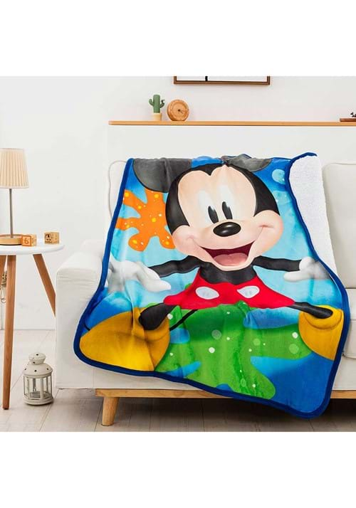 Mickey Mouse Splat Attack 40x50 in Sherpa Throw