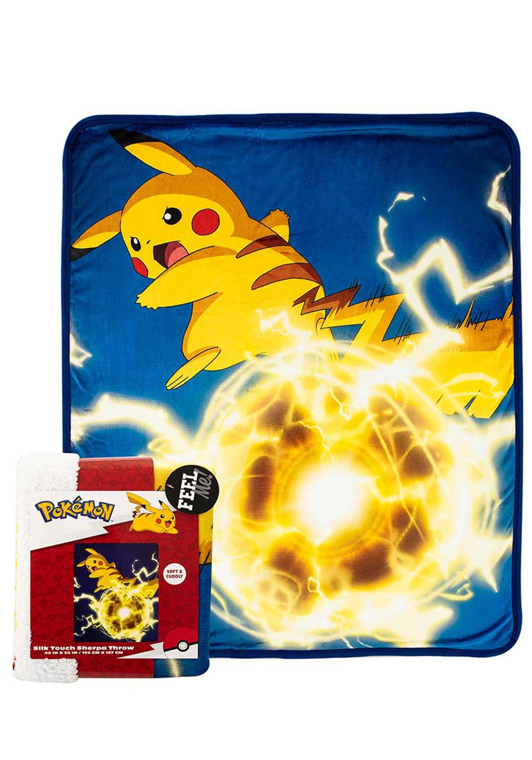 40"x50" Pokemon Electro Shock Sherpa Blanket