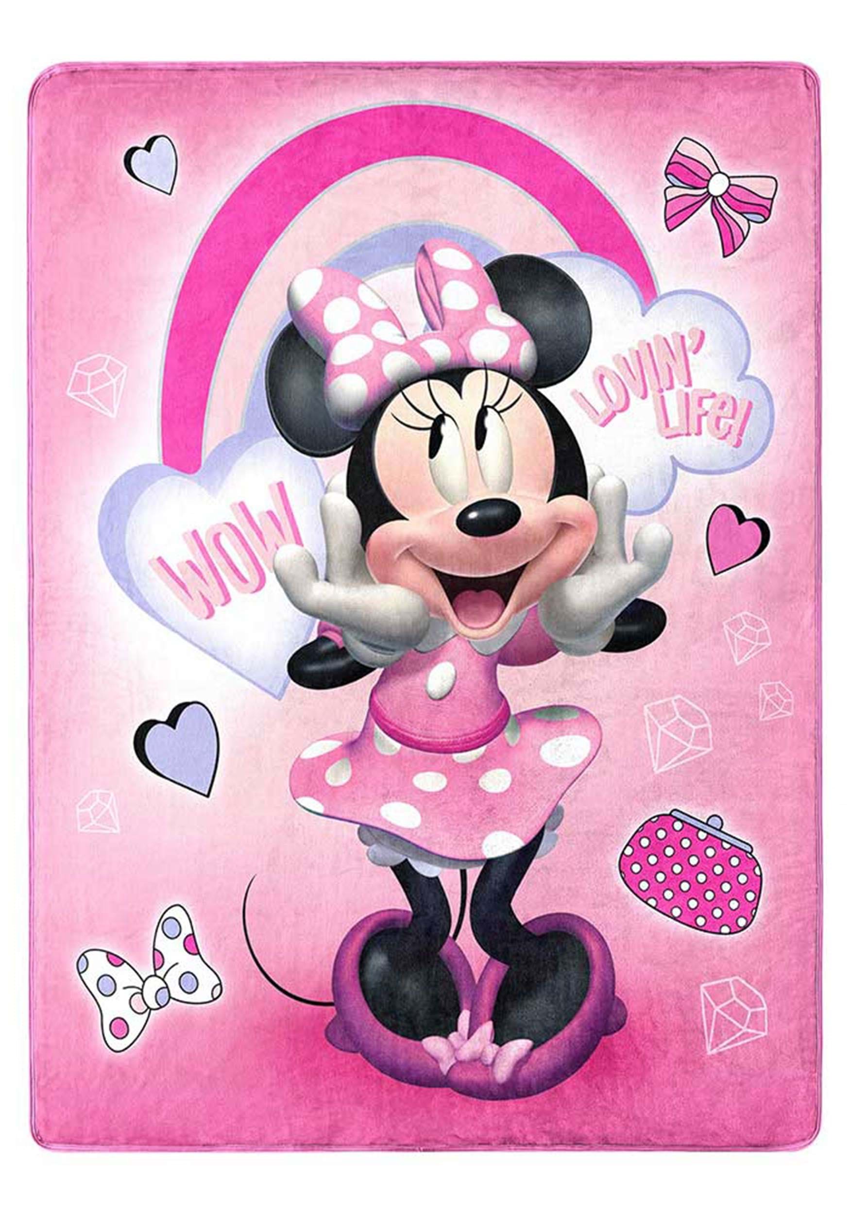 46"x60" Minnie Mouse Wow Minnie Silk Touch Throw | Disney Blankets