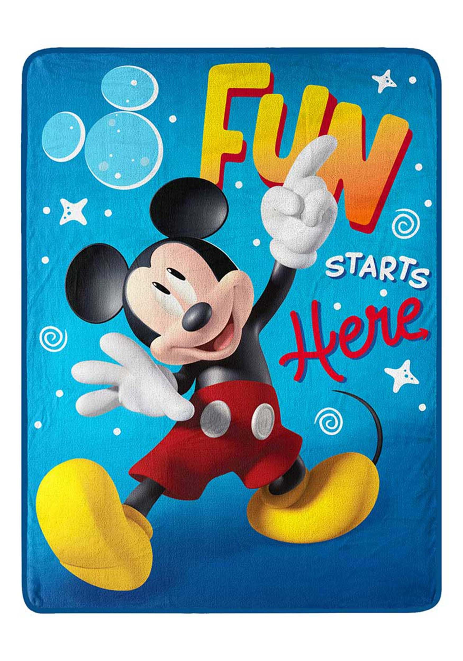 Mickey Mouse 46x60 Silk Touch Throw Fun W/ Mickey