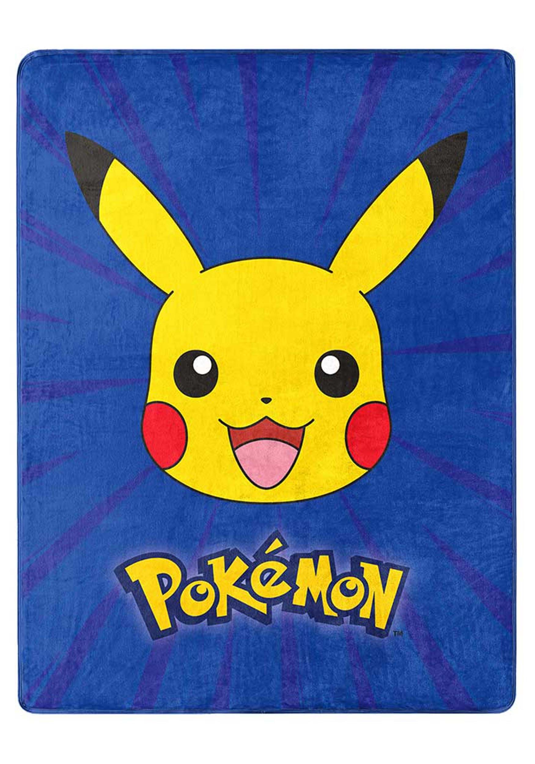 46"x60" Pokémon Burst Pika Silk Touch Throw | Pikachu Blankets