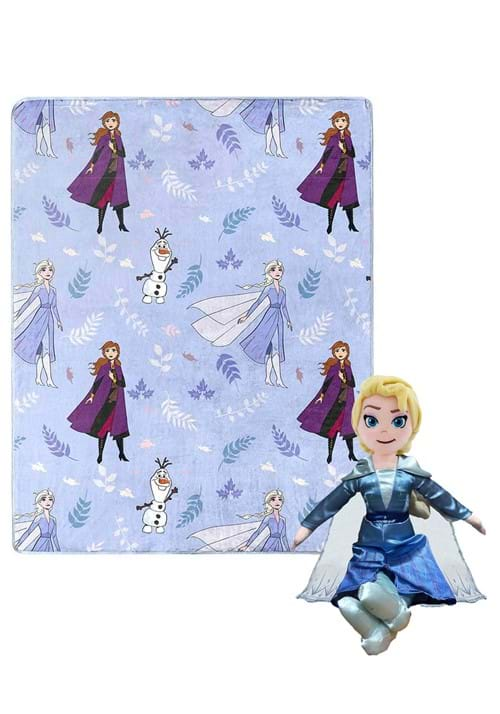 Disney Frozen Friends in Leaves 40"x50" Throw w/ Hugger