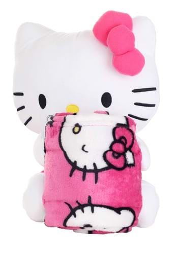 NEW HELLO KITTY SILK TOUCH BLANKET THROW 40 X 50 & CANVAS TOTE BAG 2 PC GIFT SET 