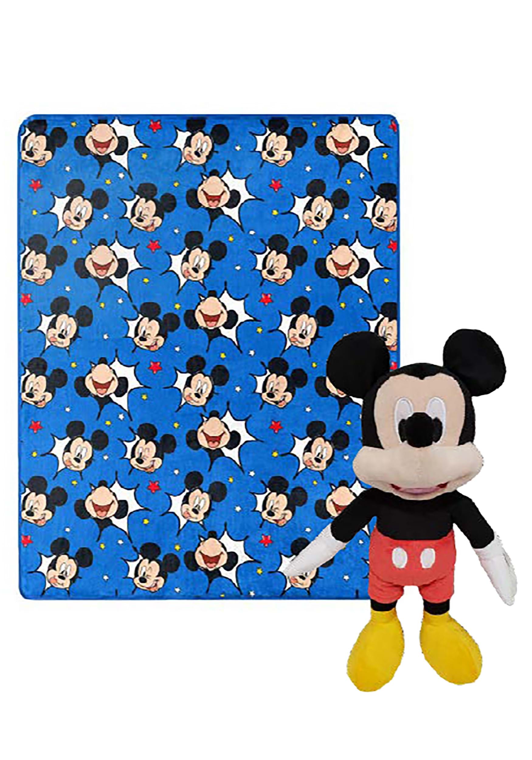Disney Mickey Mouse Comic Pop Throw Blanket and Pillow Plush